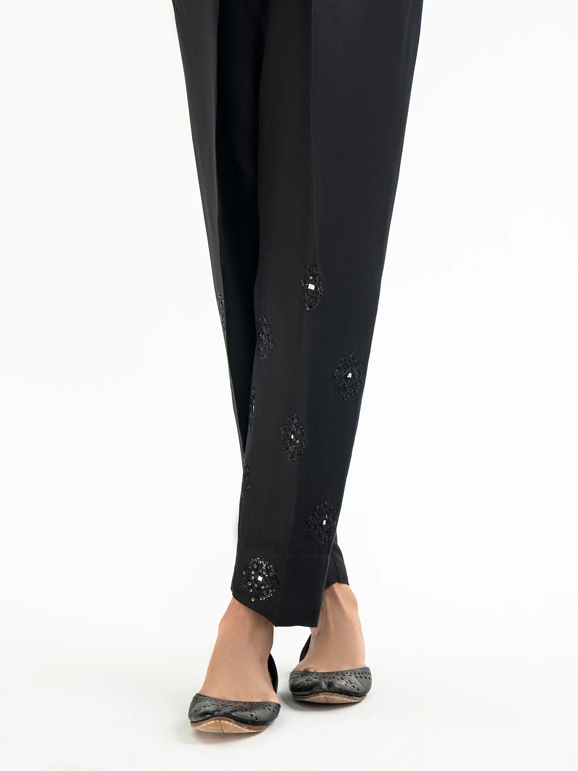 Crepe Trouser-Embroidered (Pret) - Image 2