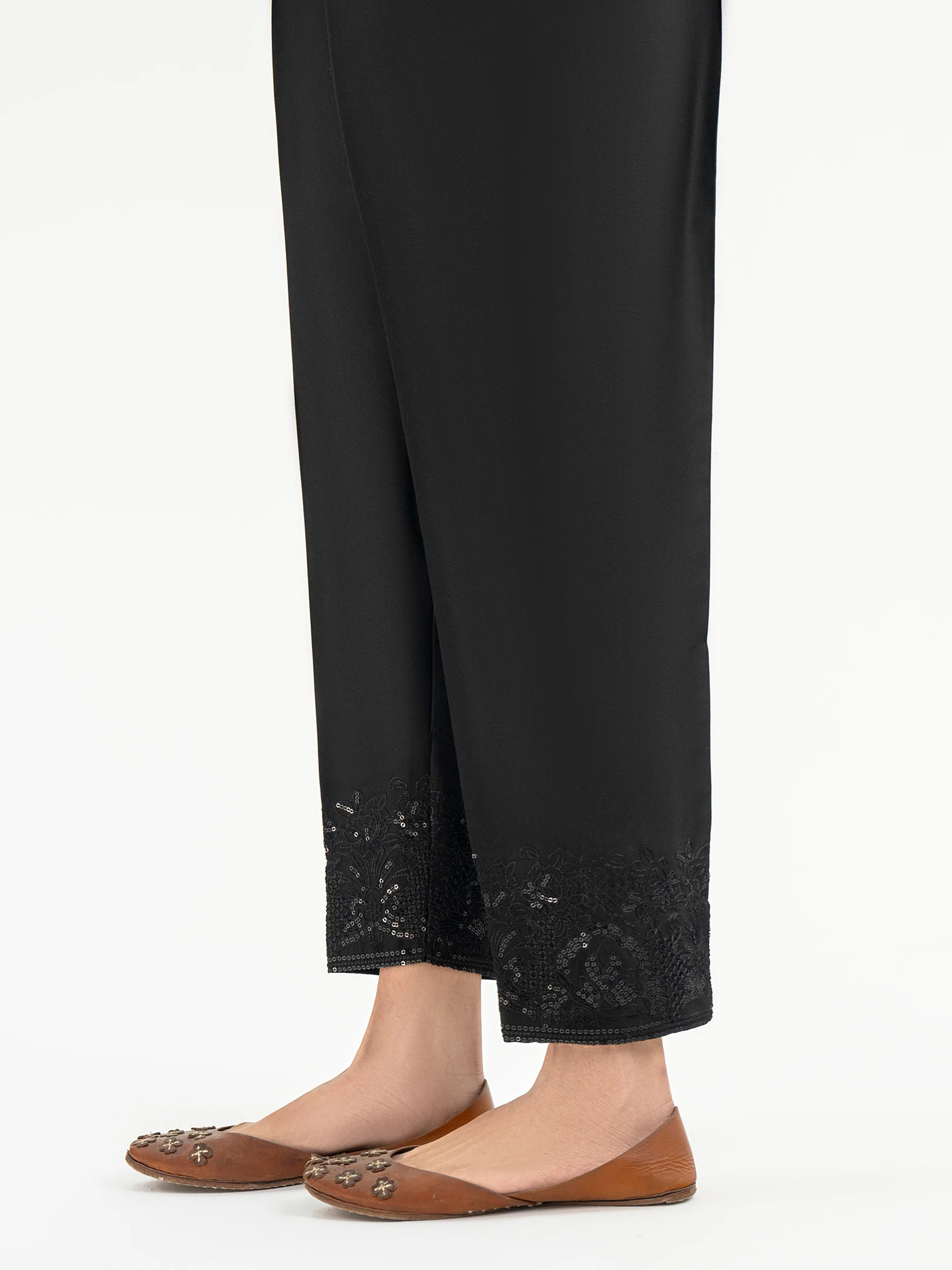 Satin Trouser-Embroidered (Pret) - Image 3