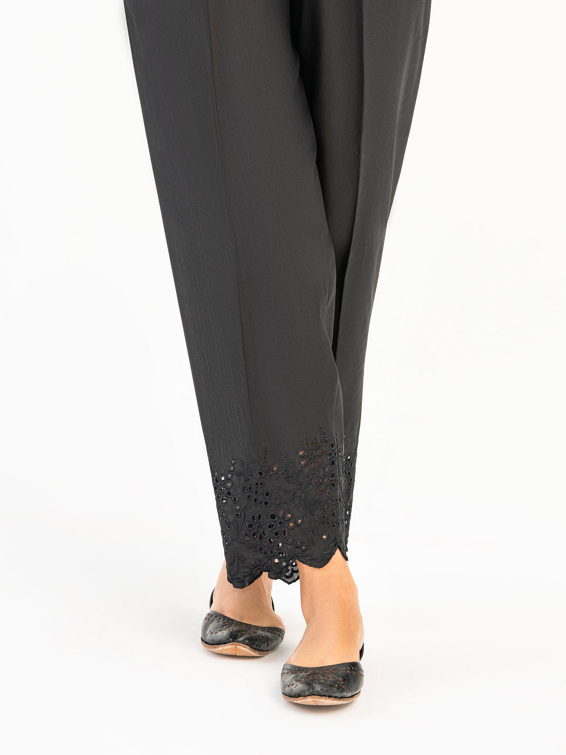 Raw Silk Trouser-Embroidered (Pret) - Image 2
