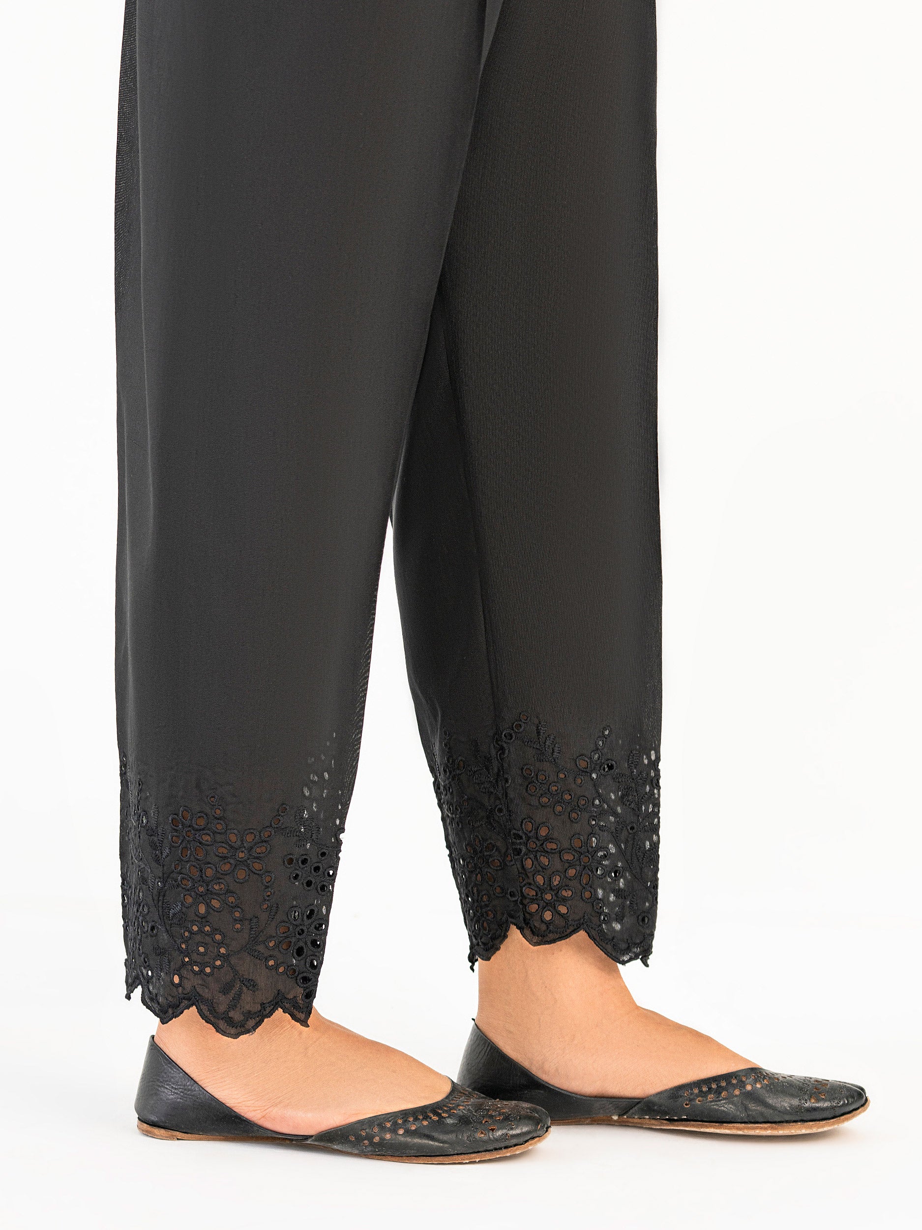 Raw Silk Trouser-Embroidered (Pret) - Image 4