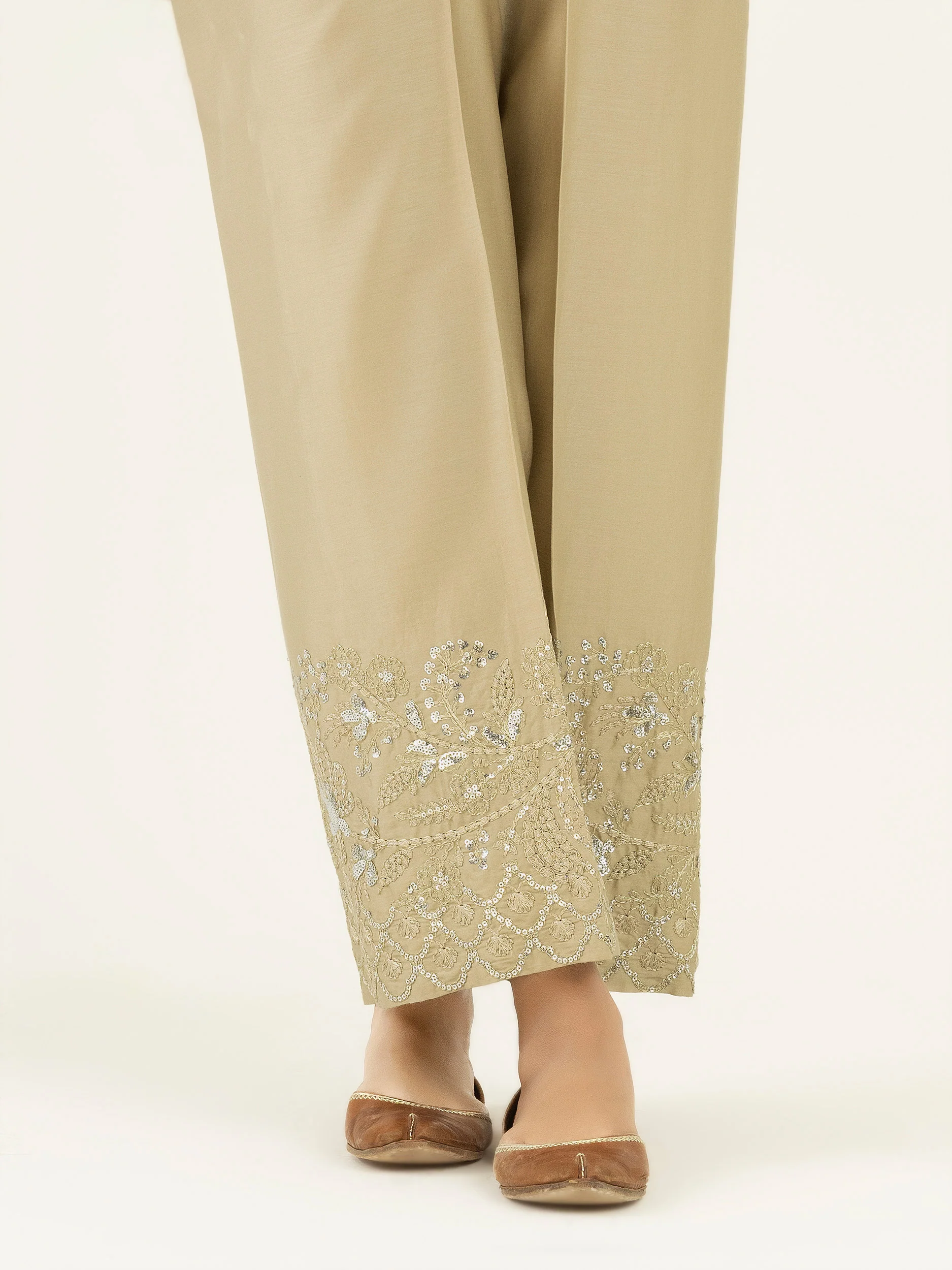 Satin Trouser-Embroidered (Pret) - Image 2