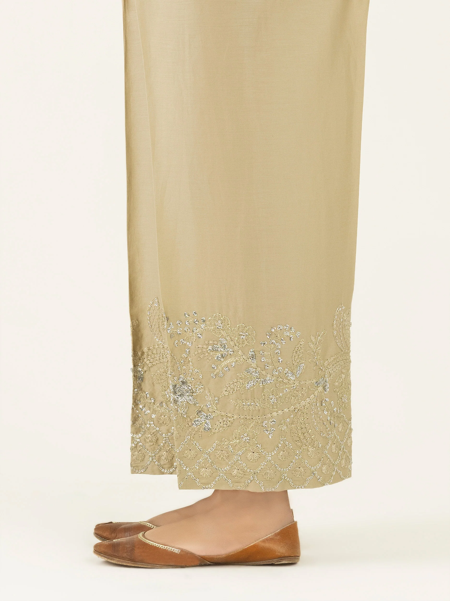 Satin Trouser-Embroidered (Pret) - Image 3