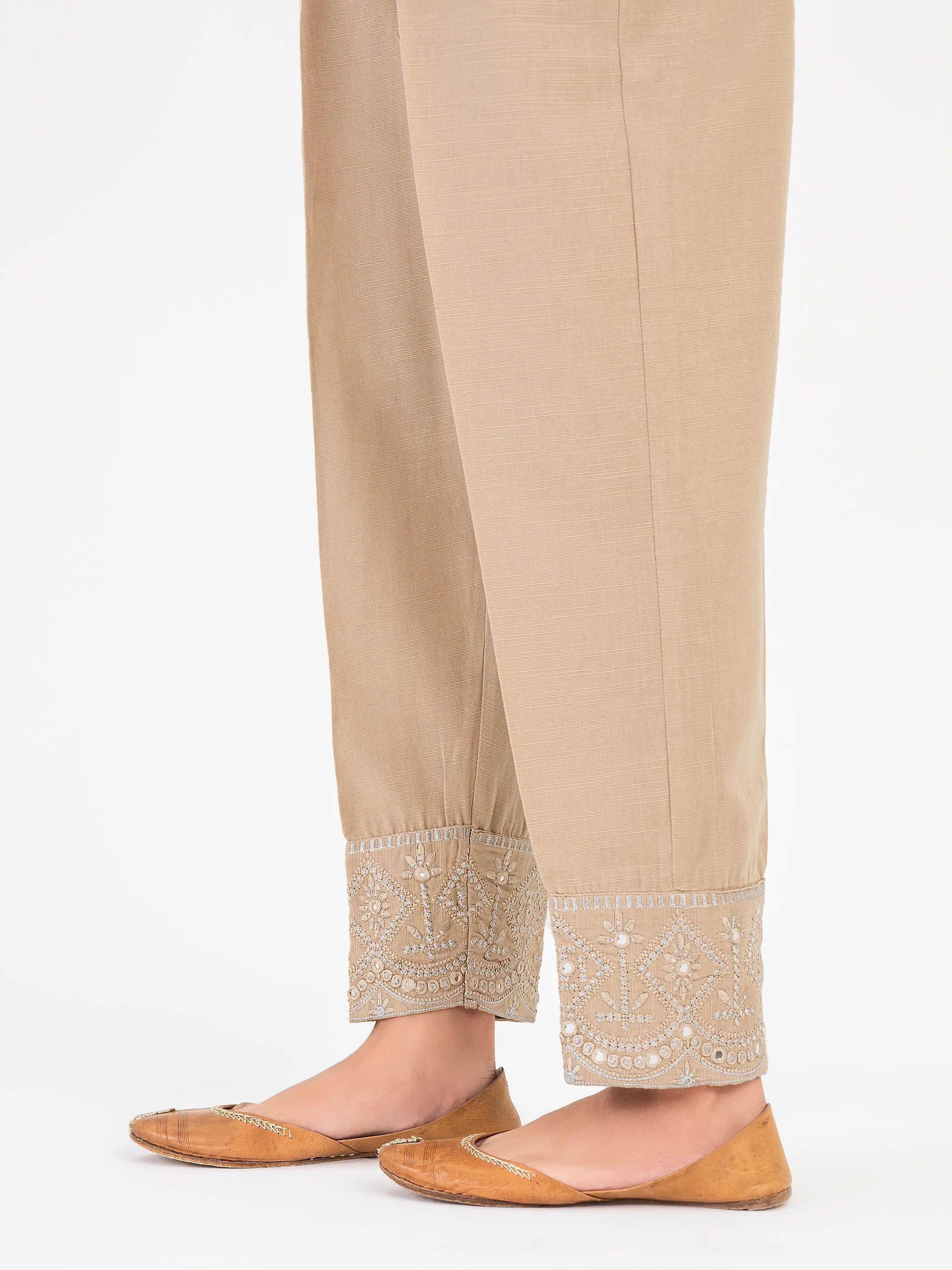 Khaddar Trouser-Embroidered (Pret) - Image 3
