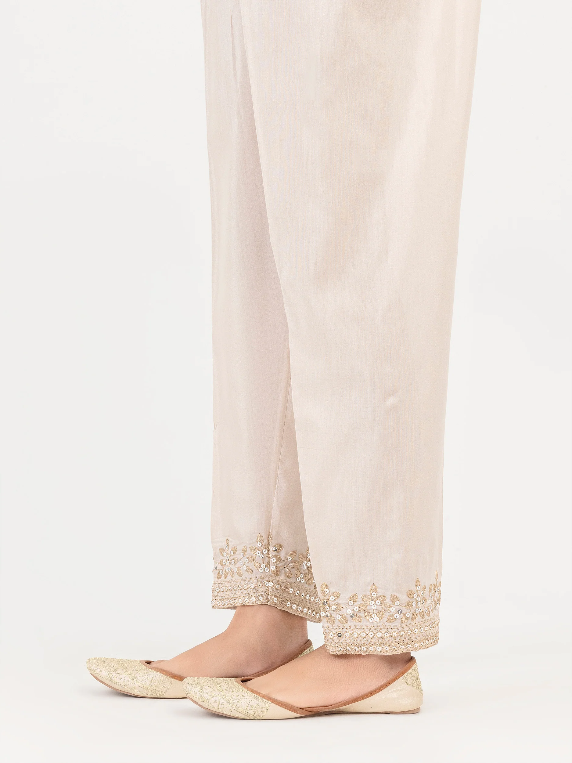 Raw Silk Trouser-Embroidered (Pret) - Image 3