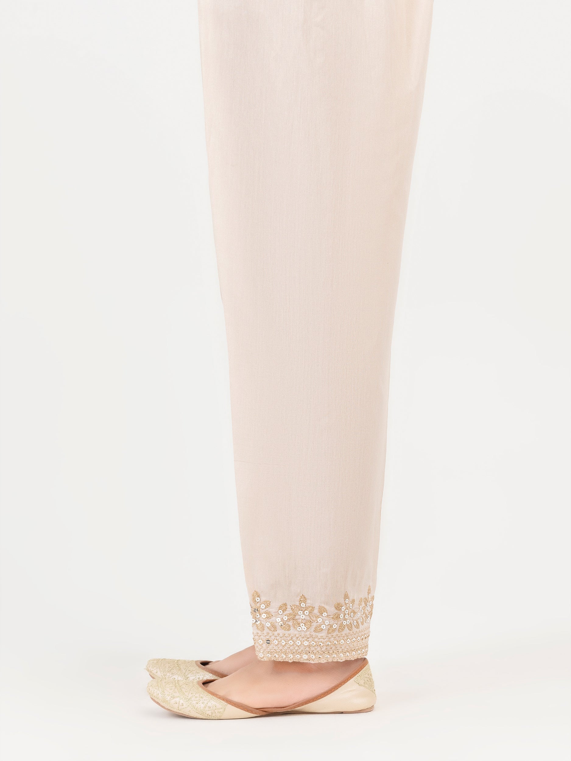 Raw Silk Trouser-Embroidered (Pret) - Image 4