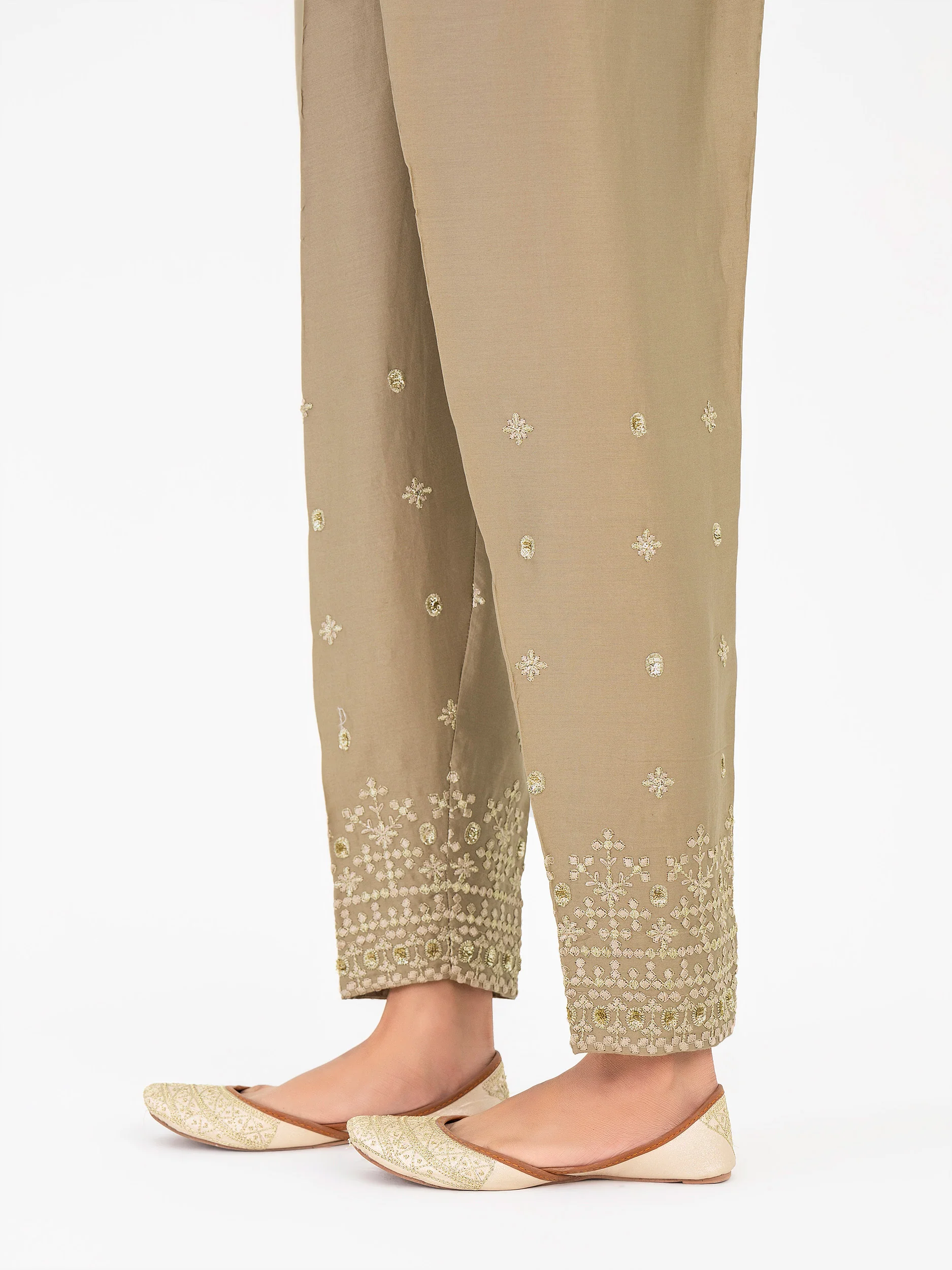 Satin Trouser-Embroidered (Pret) - Image 4