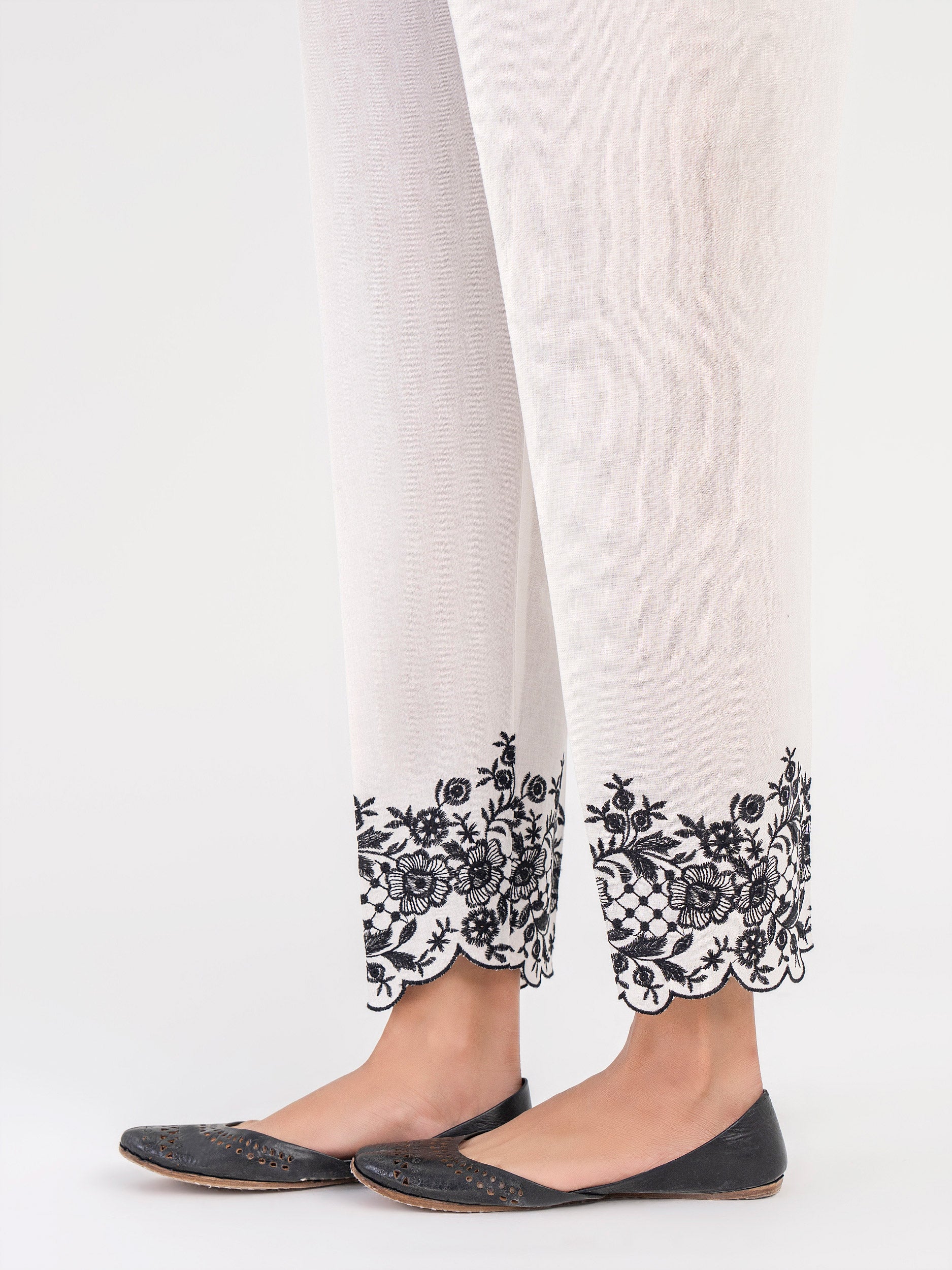 Khaddar Trouser-Embroidered (Pret) - Image 4