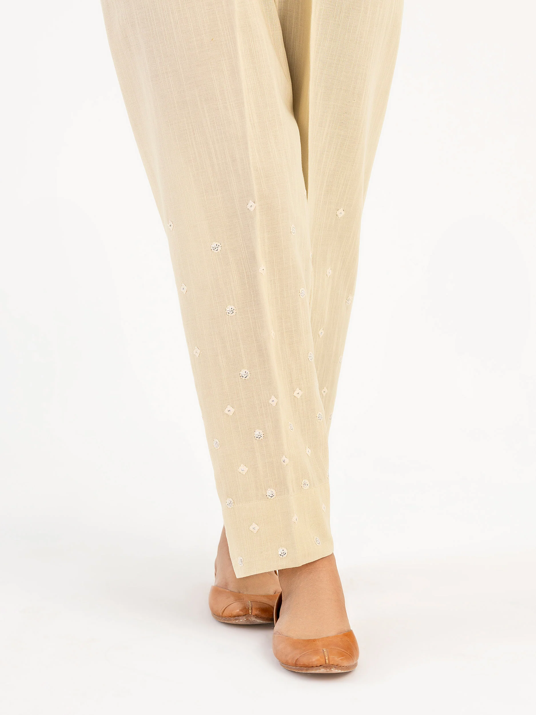 Khaddar Trouser-Embroidered (Pret) - Image 2
