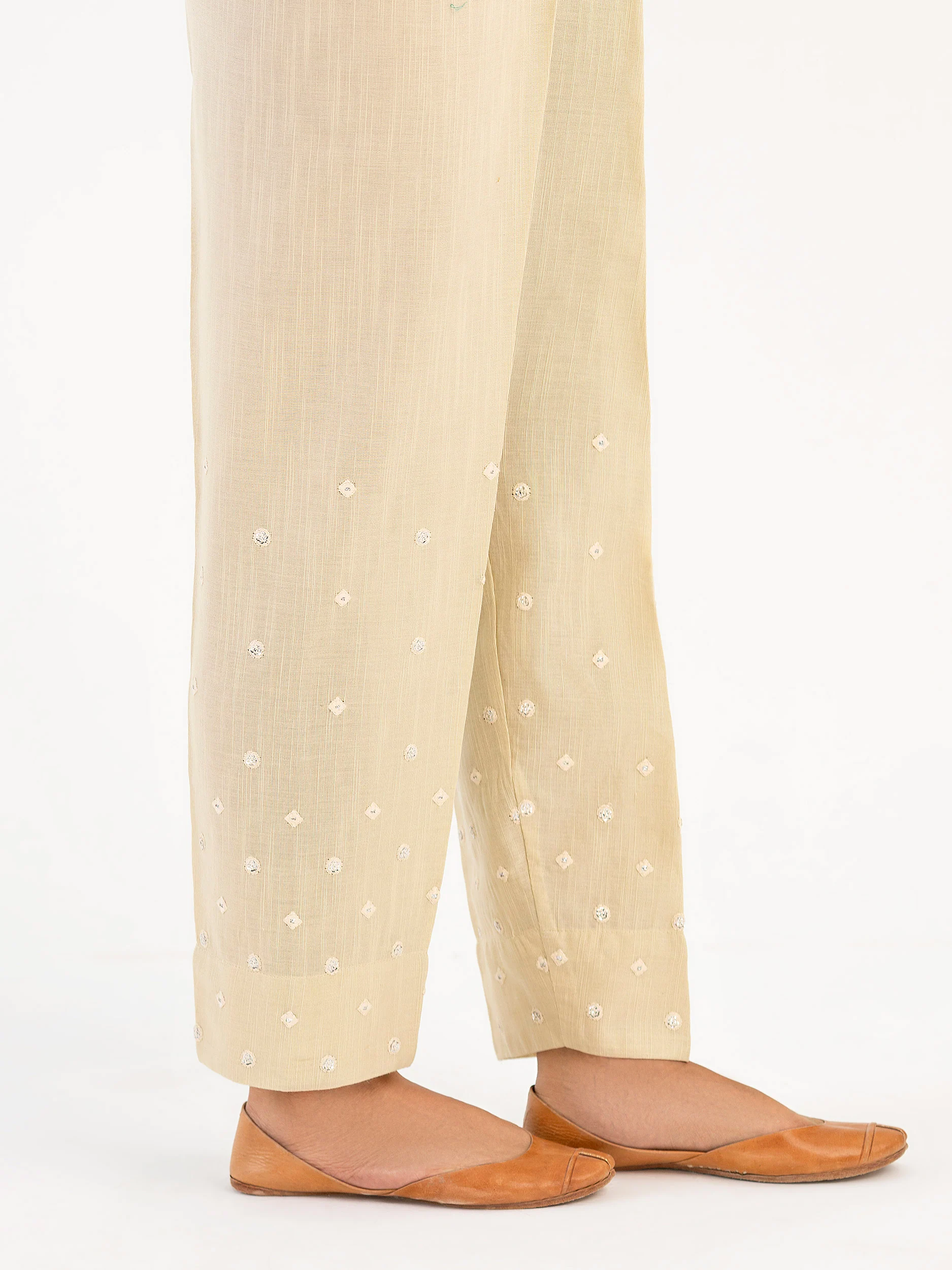 Khaddar Trouser-Embroidered (Pret) - Image 4