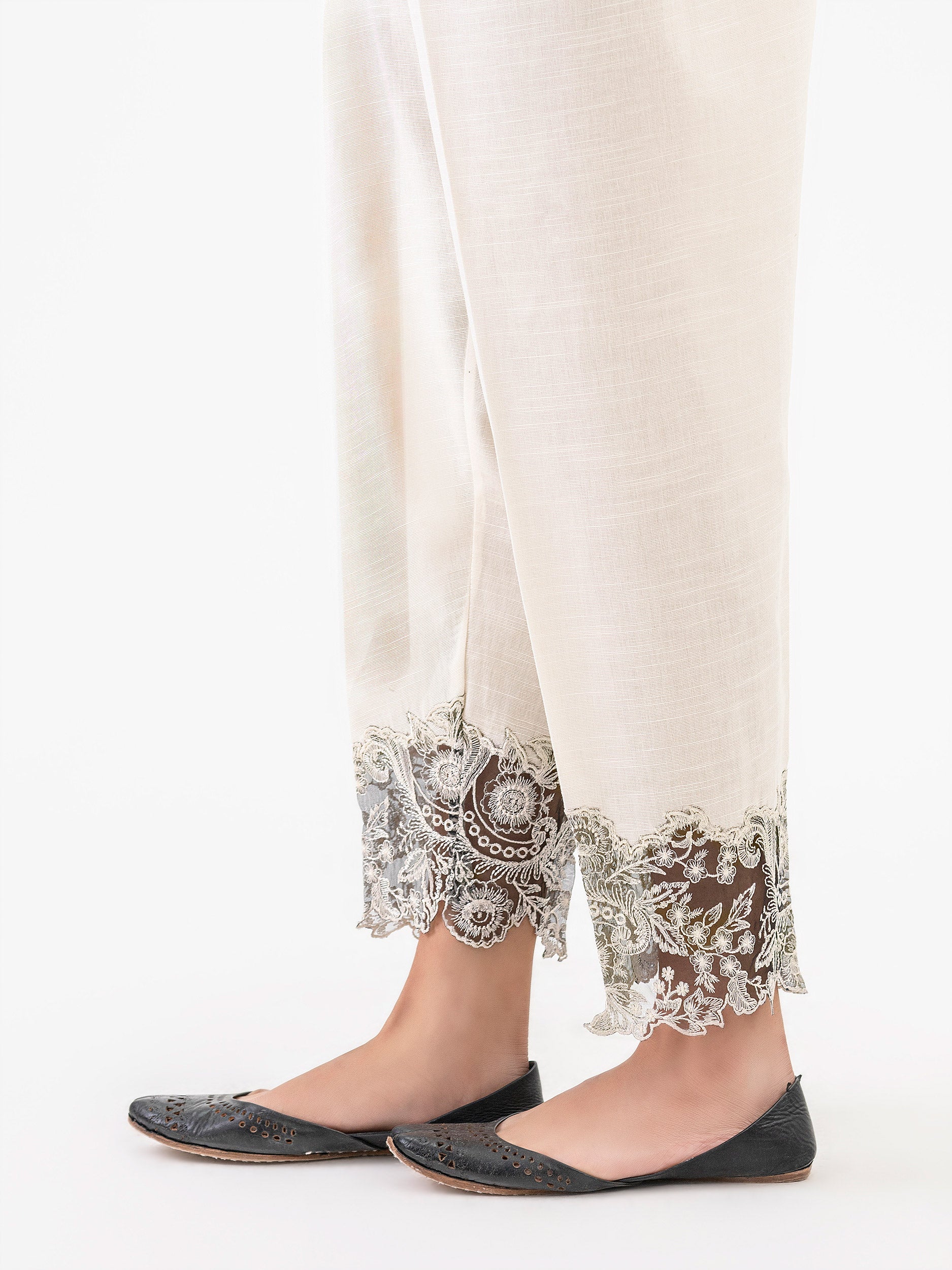 Khaddar Trouser-Embroidered (Pret) - Image 3