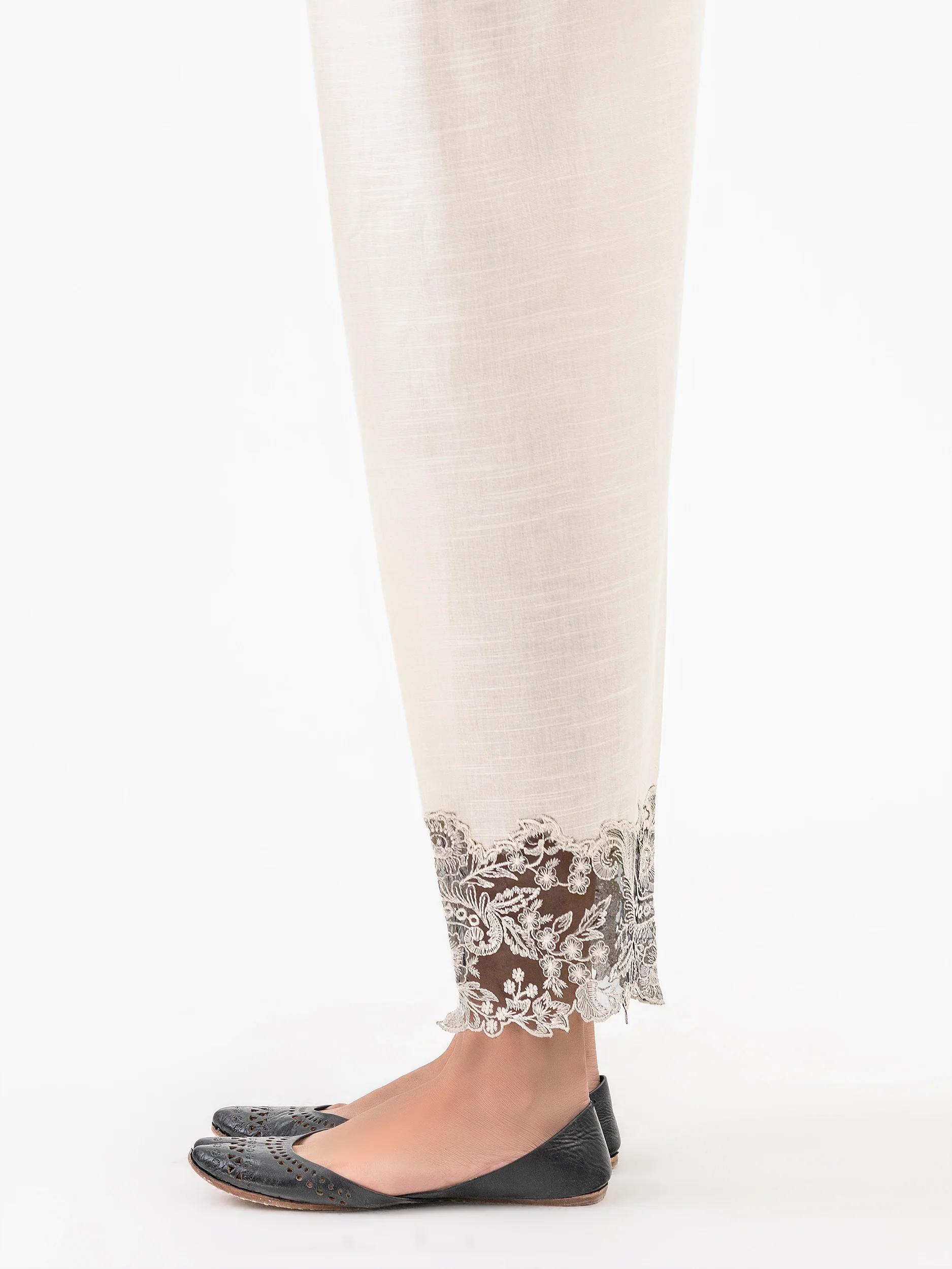 Khaddar Trouser-Embroidered (Pret) - Image 4