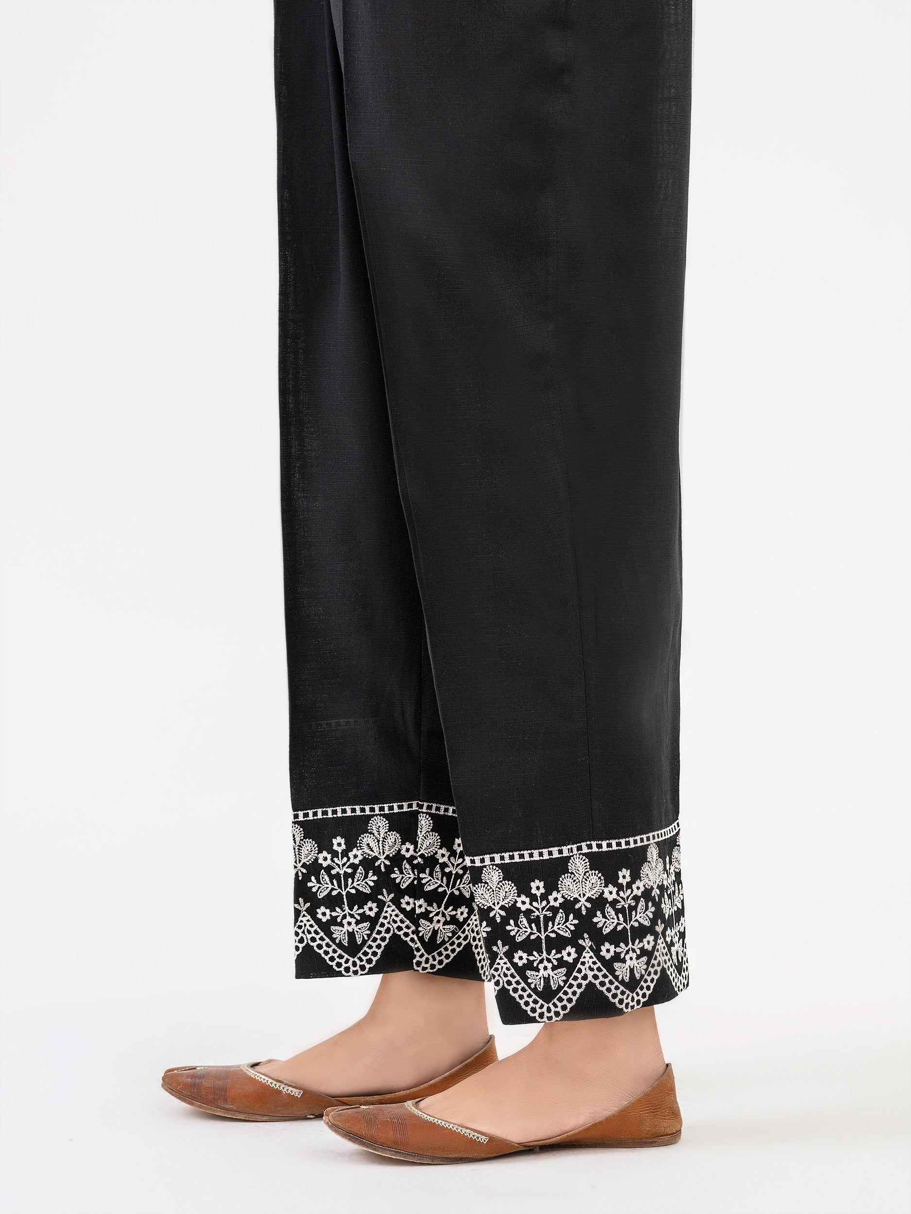 Khaddar Trouser-Embroidered (Pret) - Image 3