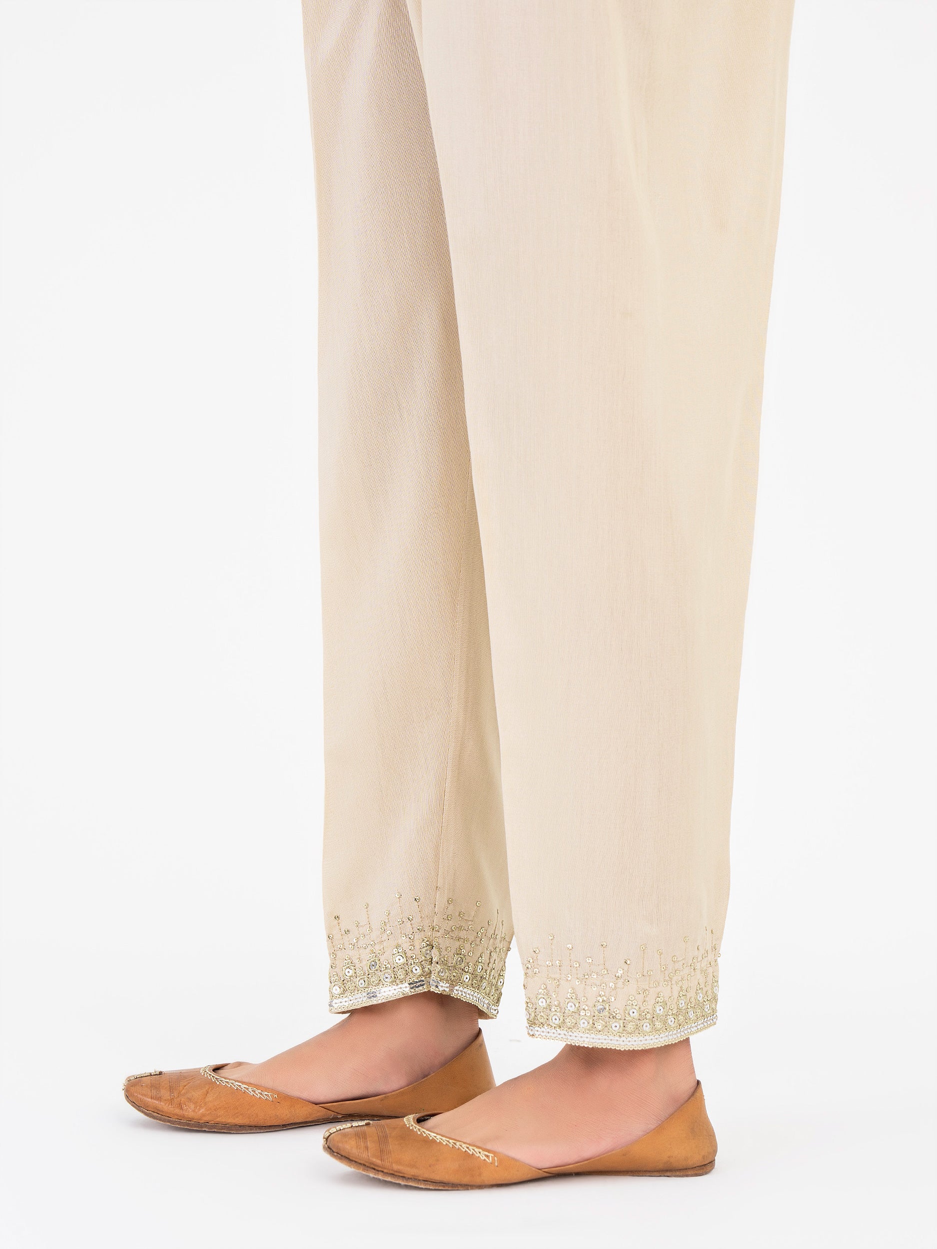 Raw Silk Trouser-Embroidered (Pret) - Image 2