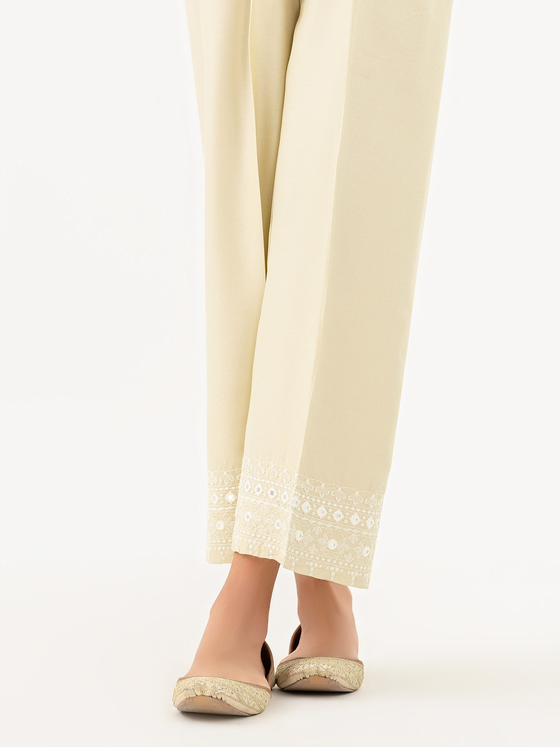 Crepe Trouser-Embroidered (Pret) - Image 2