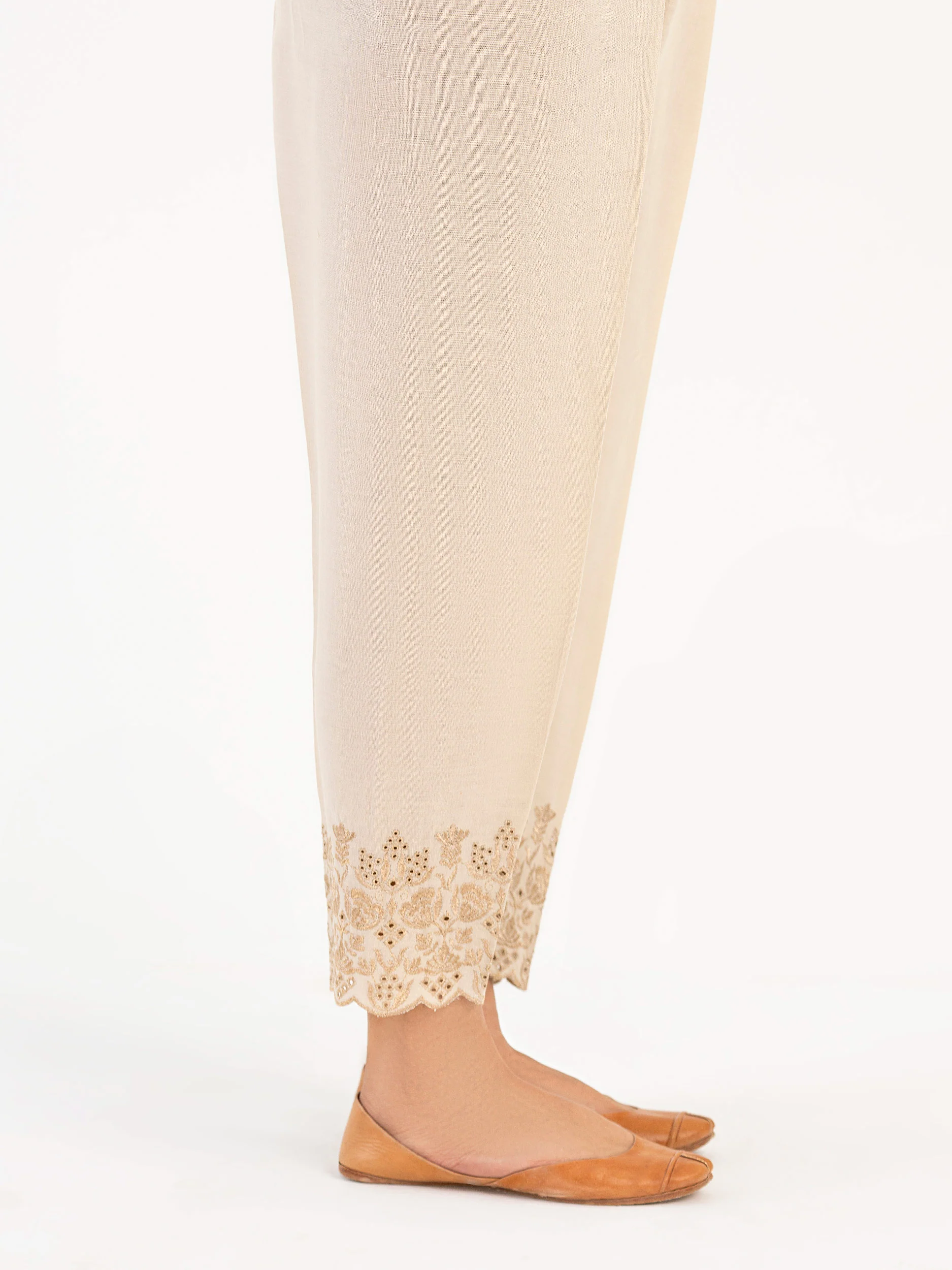Khaddar Trouser- Embroidered (Pret) - Image 3