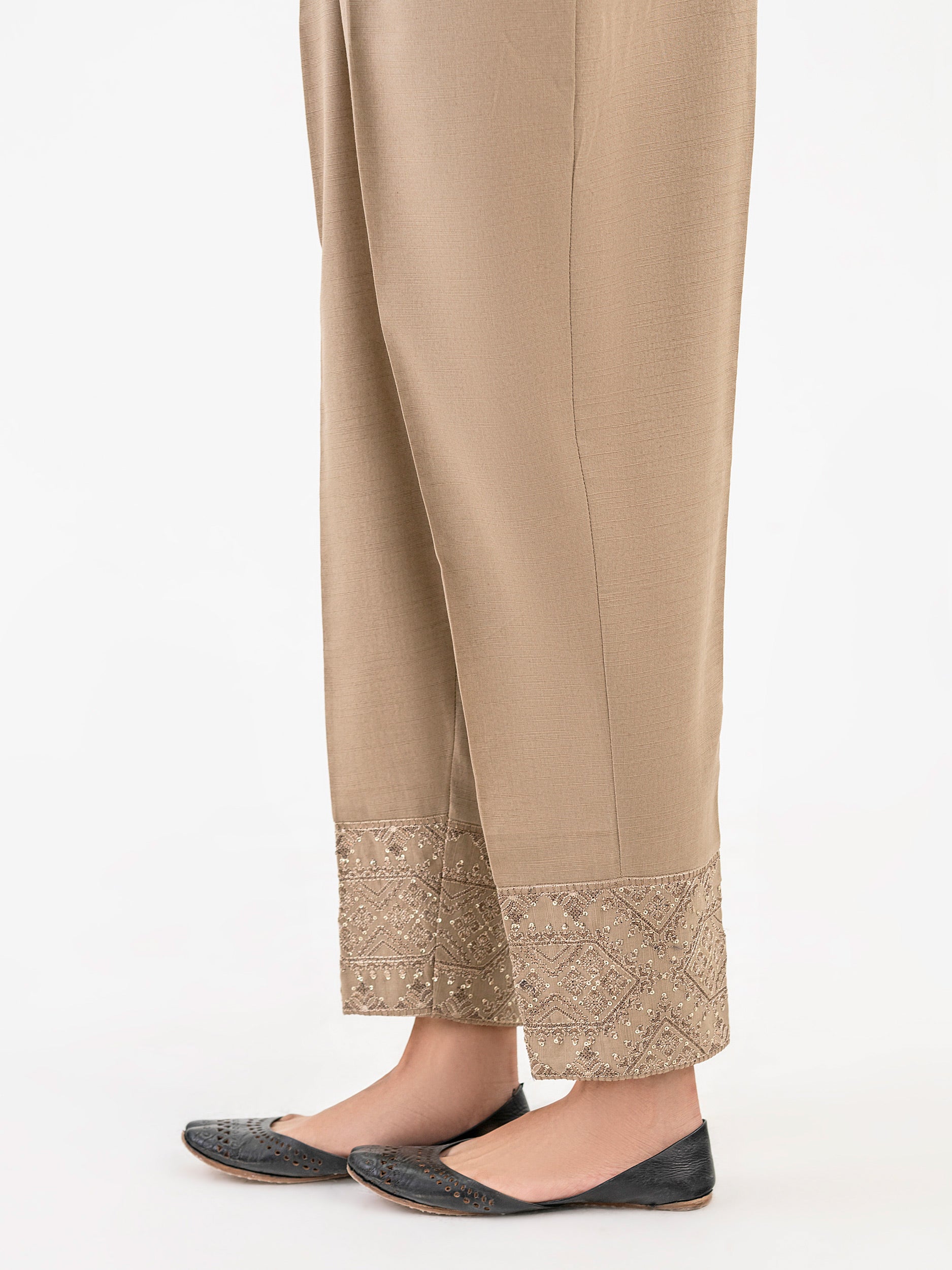 Khaddar Trouser-Embroidered (Pret) - Image 2