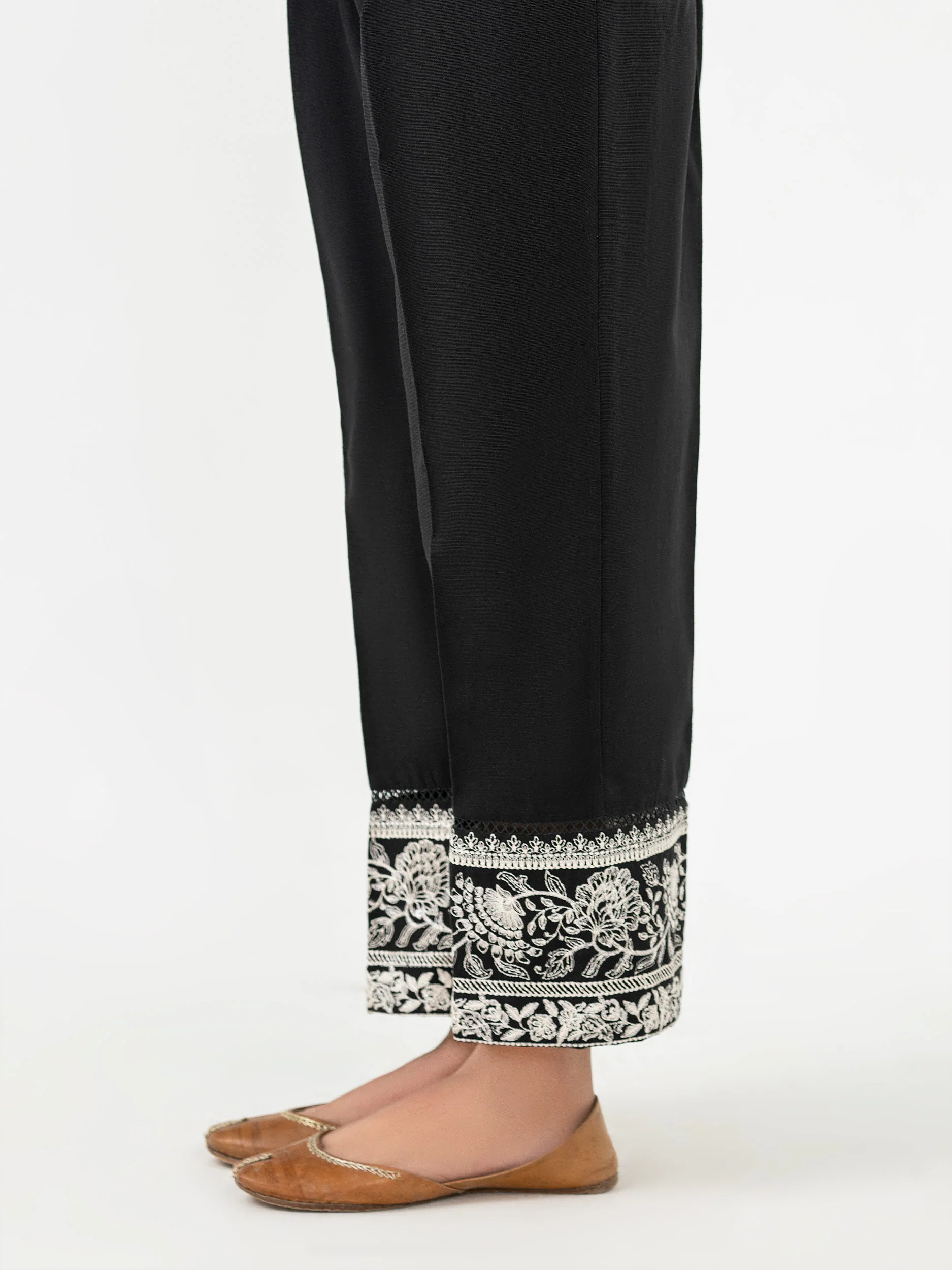 Khaddar Trouser-Embroidered (Pret) - Image 2