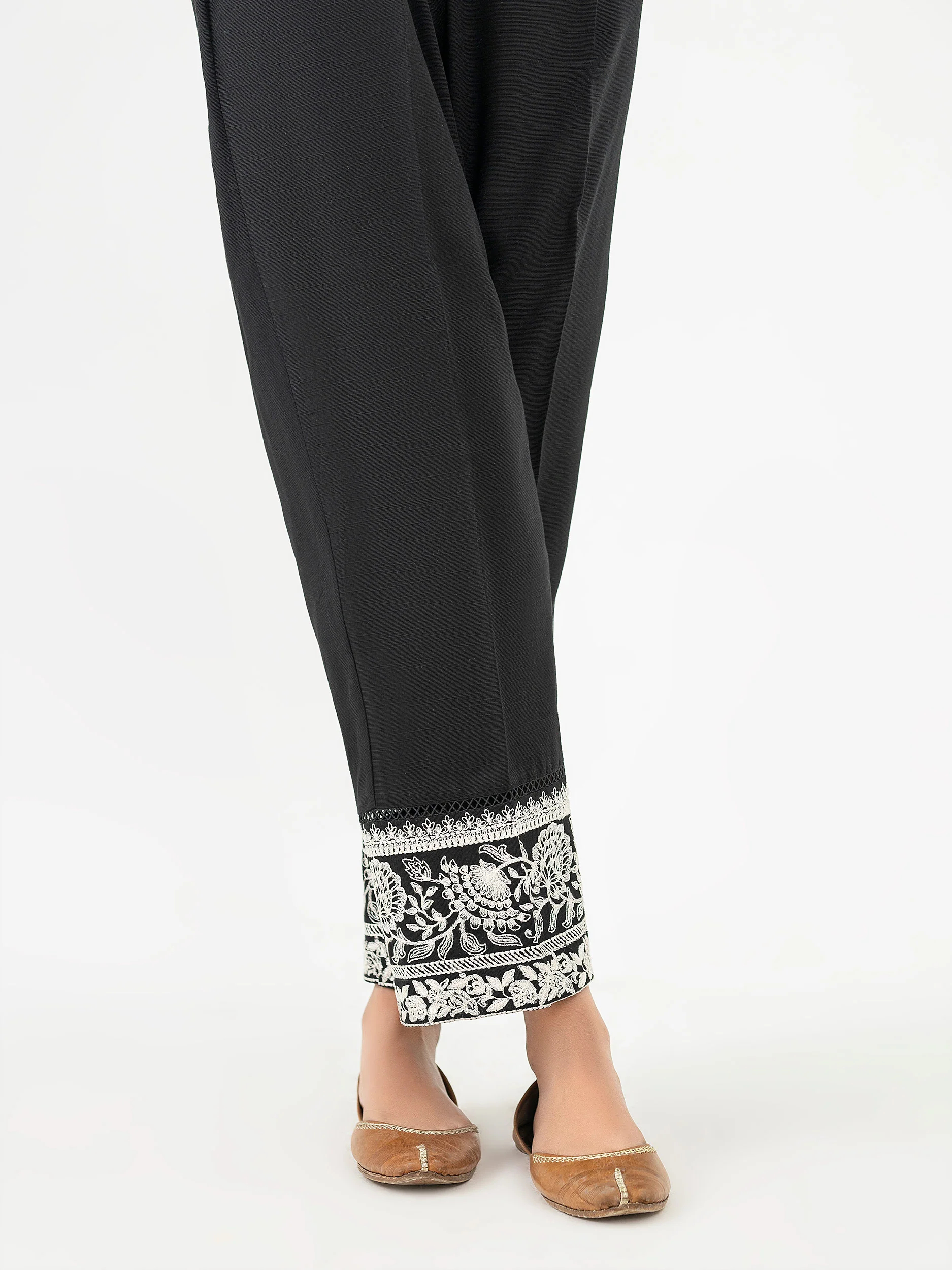 Khaddar Trouser-Embroidered (Pret) - Image 3