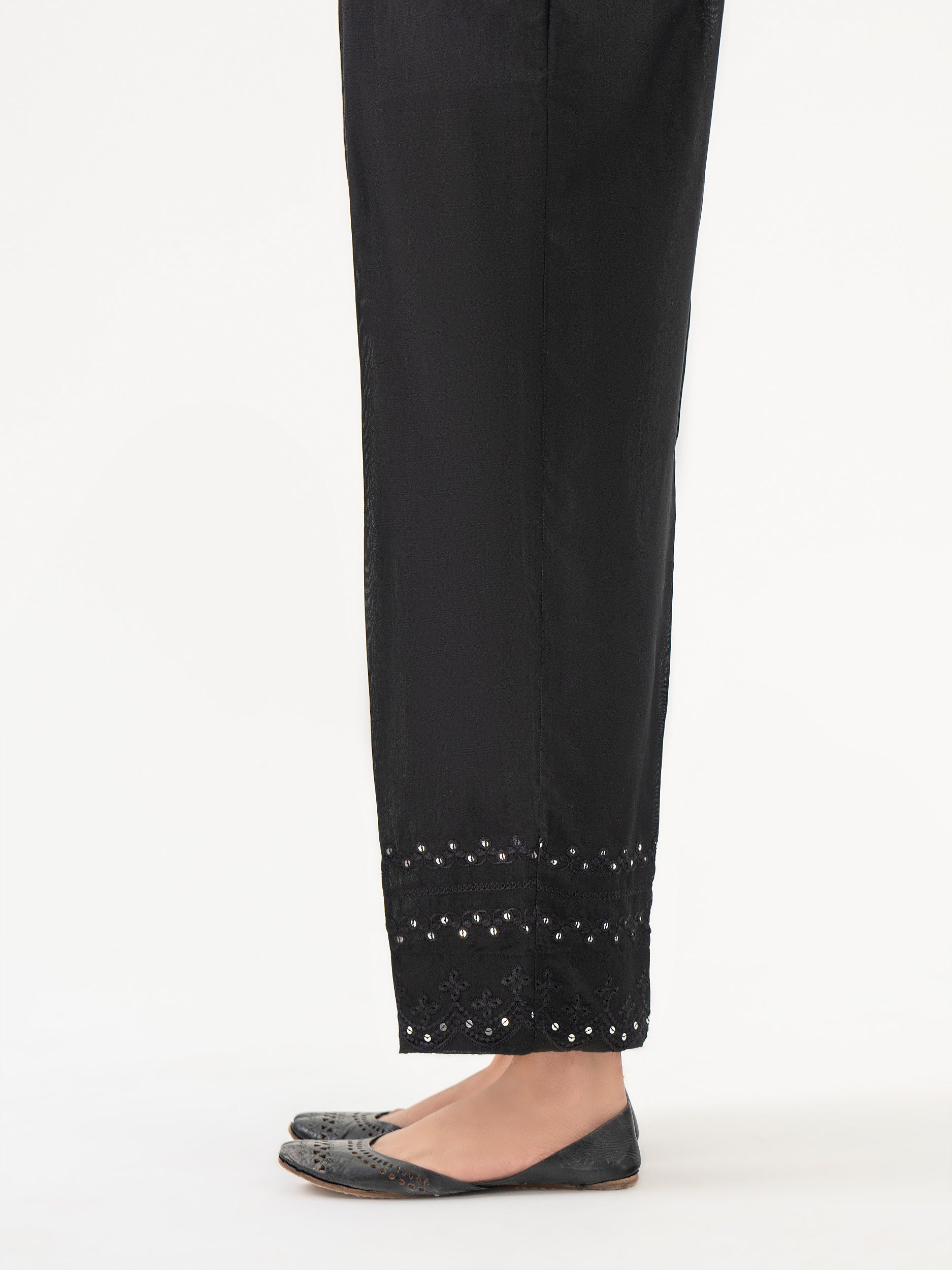 Raw Silk Trouser-Embroidered (Pret) - Image 3