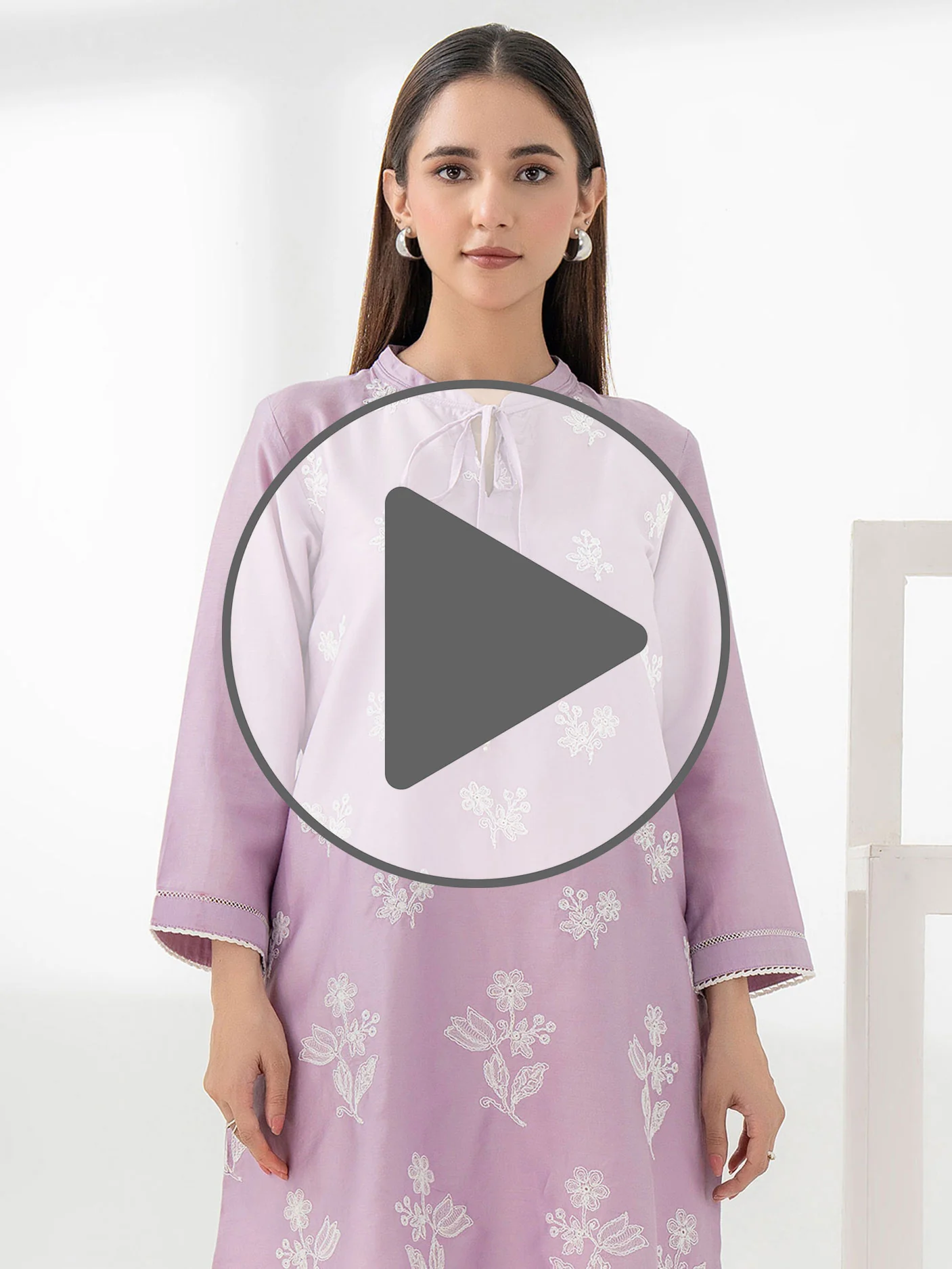 Satin Shirt-Embroidered (Pret) - Image 8