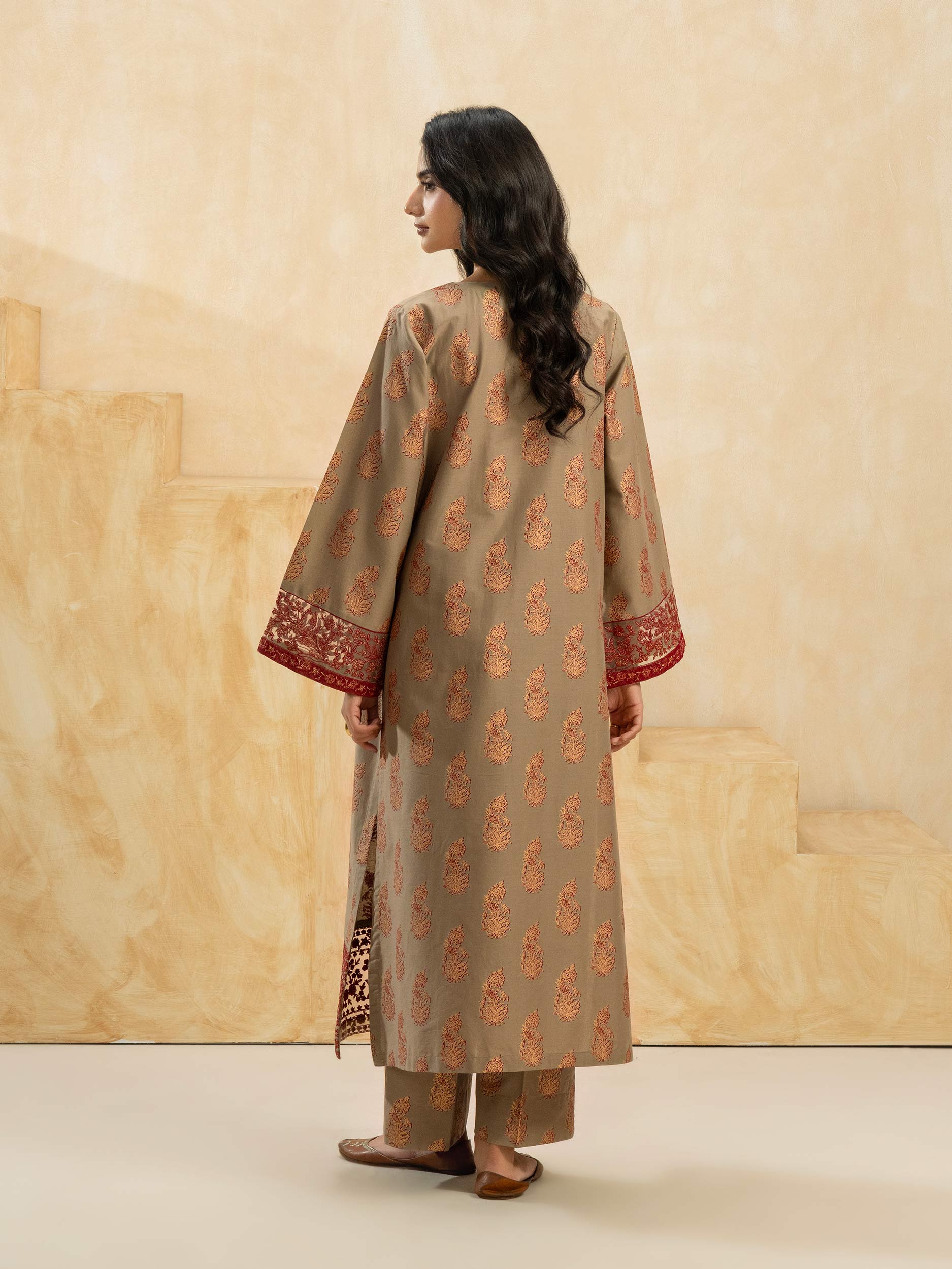 2 Piece Cotton Suit-Embroidered (Pret) - Image 4