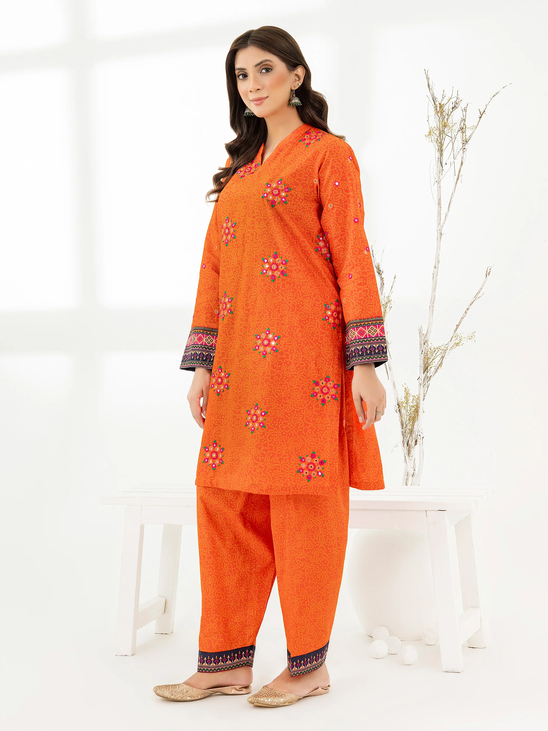 2 Piece Lawn Suit-Embroidered (Pret) - Image 3