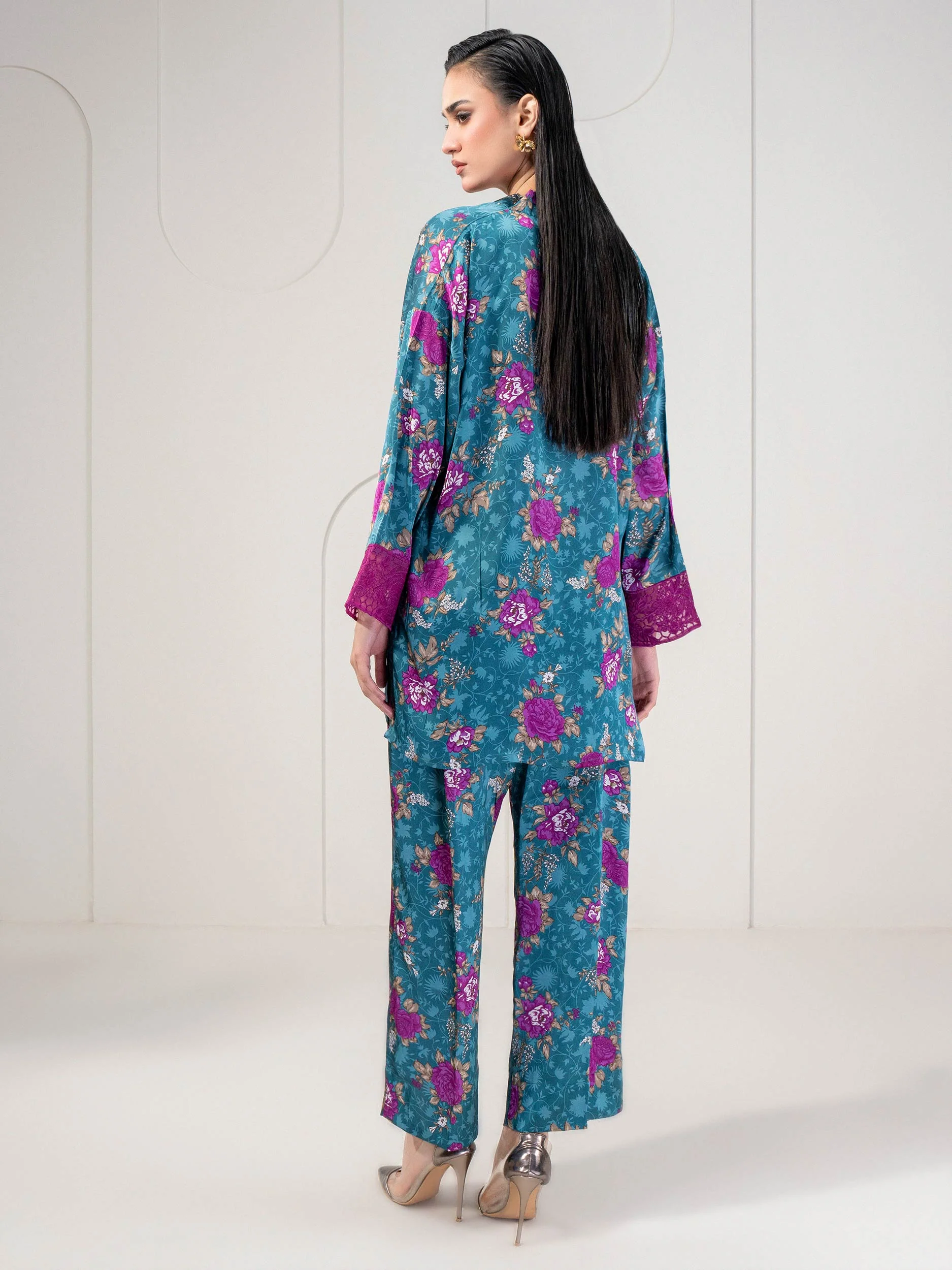 Silk Co ord Set-Embroidered - Image 3