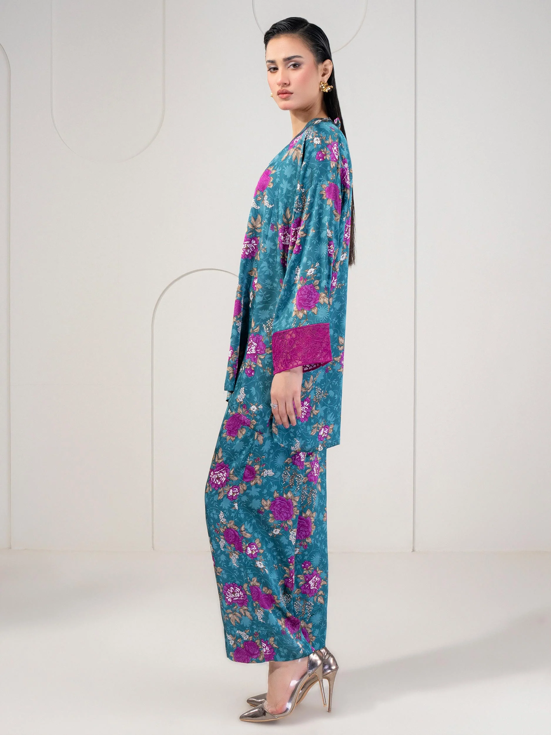 Silk Co ord Set-Embroidered - Image 4