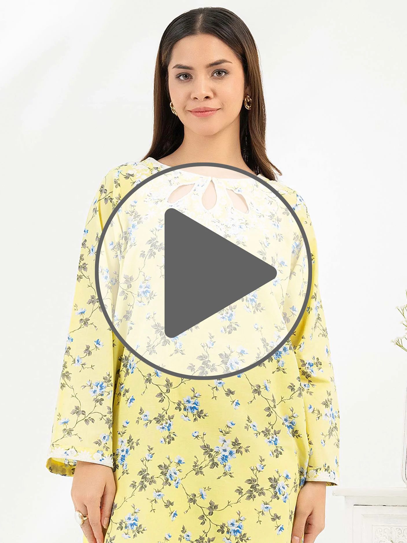 Cambric Kurti-Embroidered (Pret) - Image 8