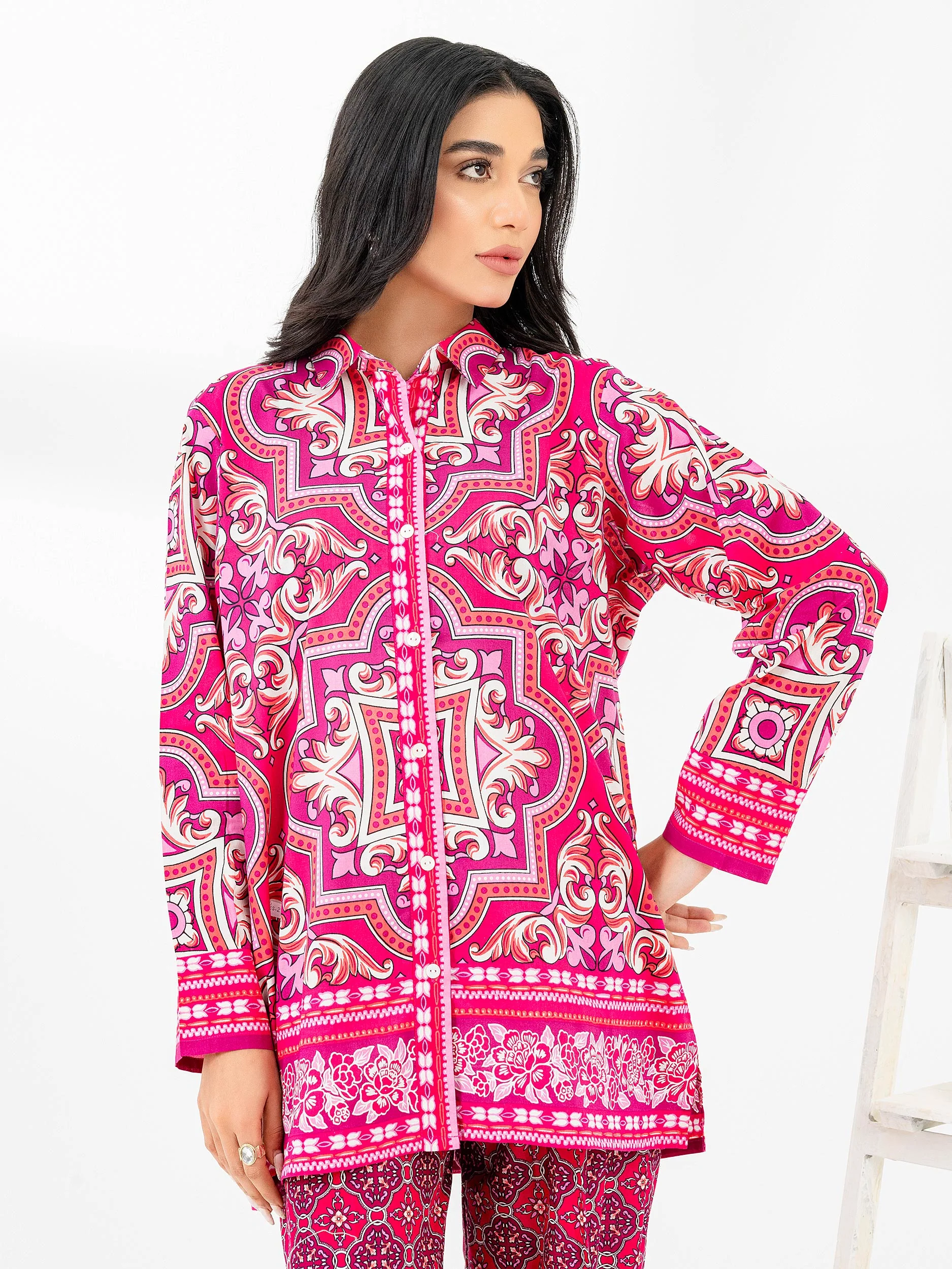 Lawn Co-Ord Set-Printed (Pret) - Image 4