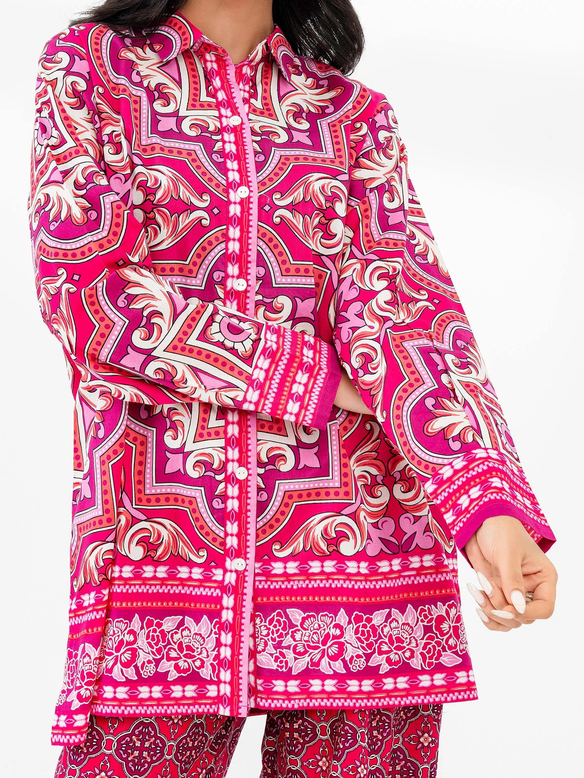 Lawn Co-Ord Set-Printed (Pret) - Image 6