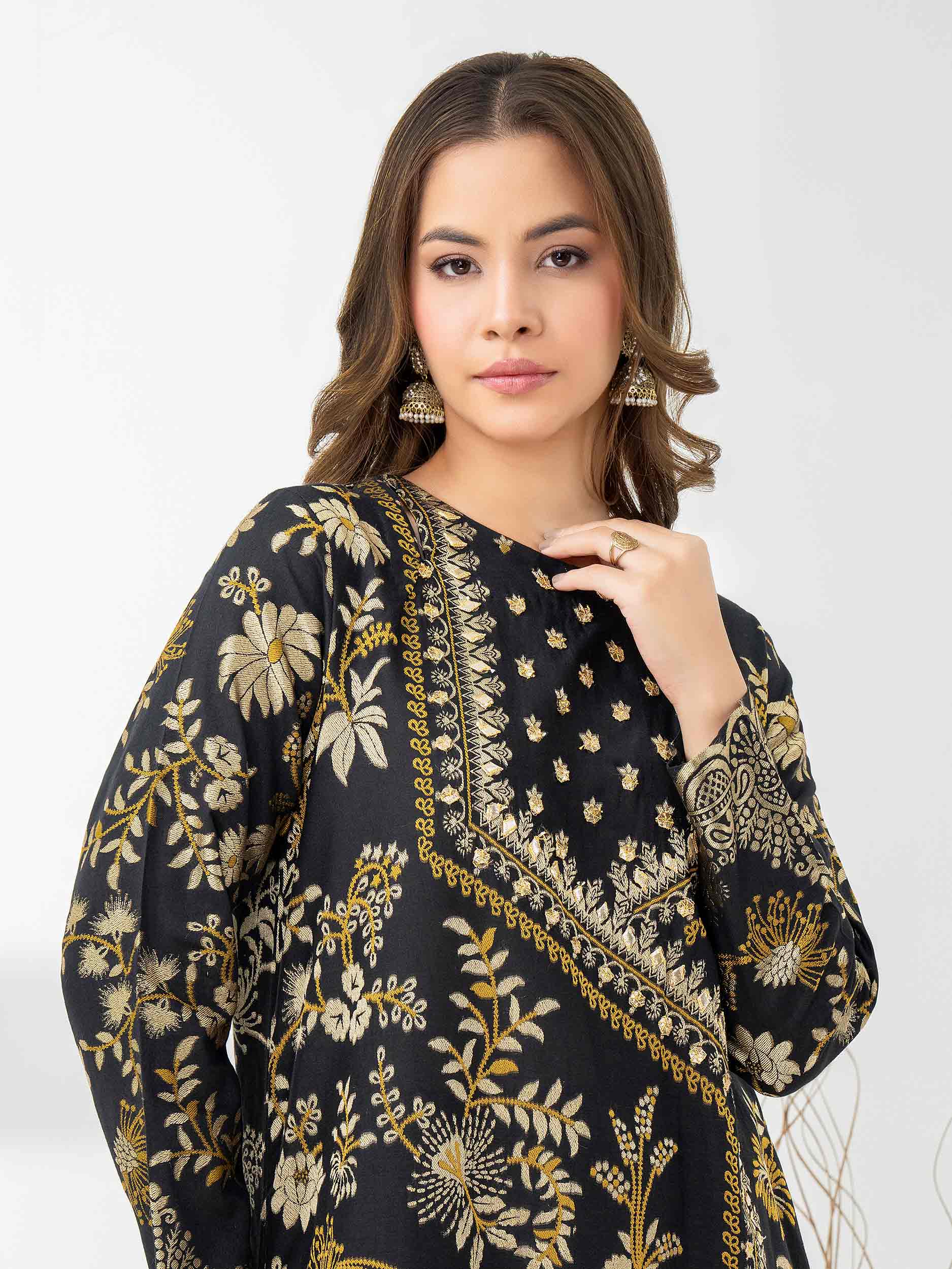 Jacquard Shirt-Embellished (Pret) - Image 3