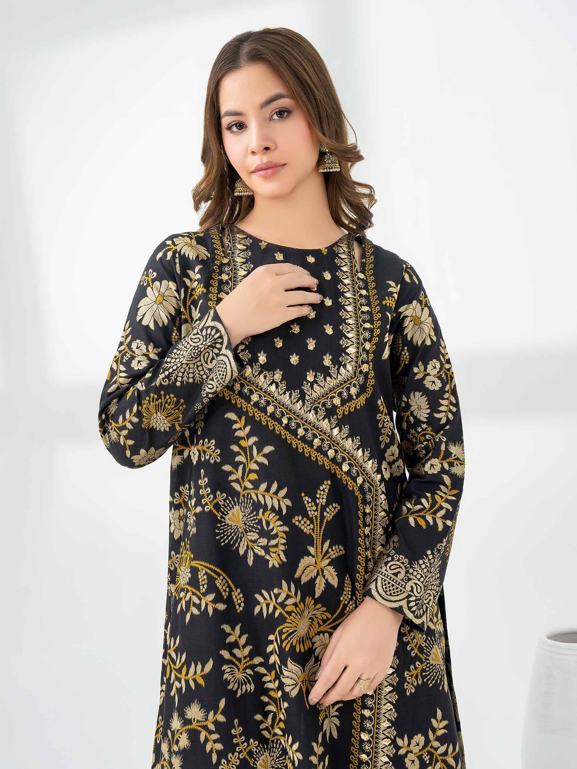 Jacquard Shirt-Embellished (Pret) - Image 4