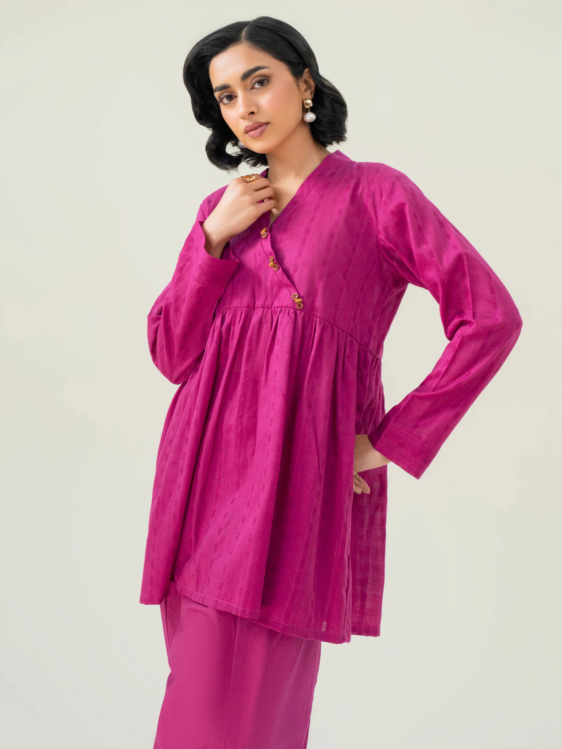 2 Piece Lawn Suit-Dyed (Pret) - Image 2