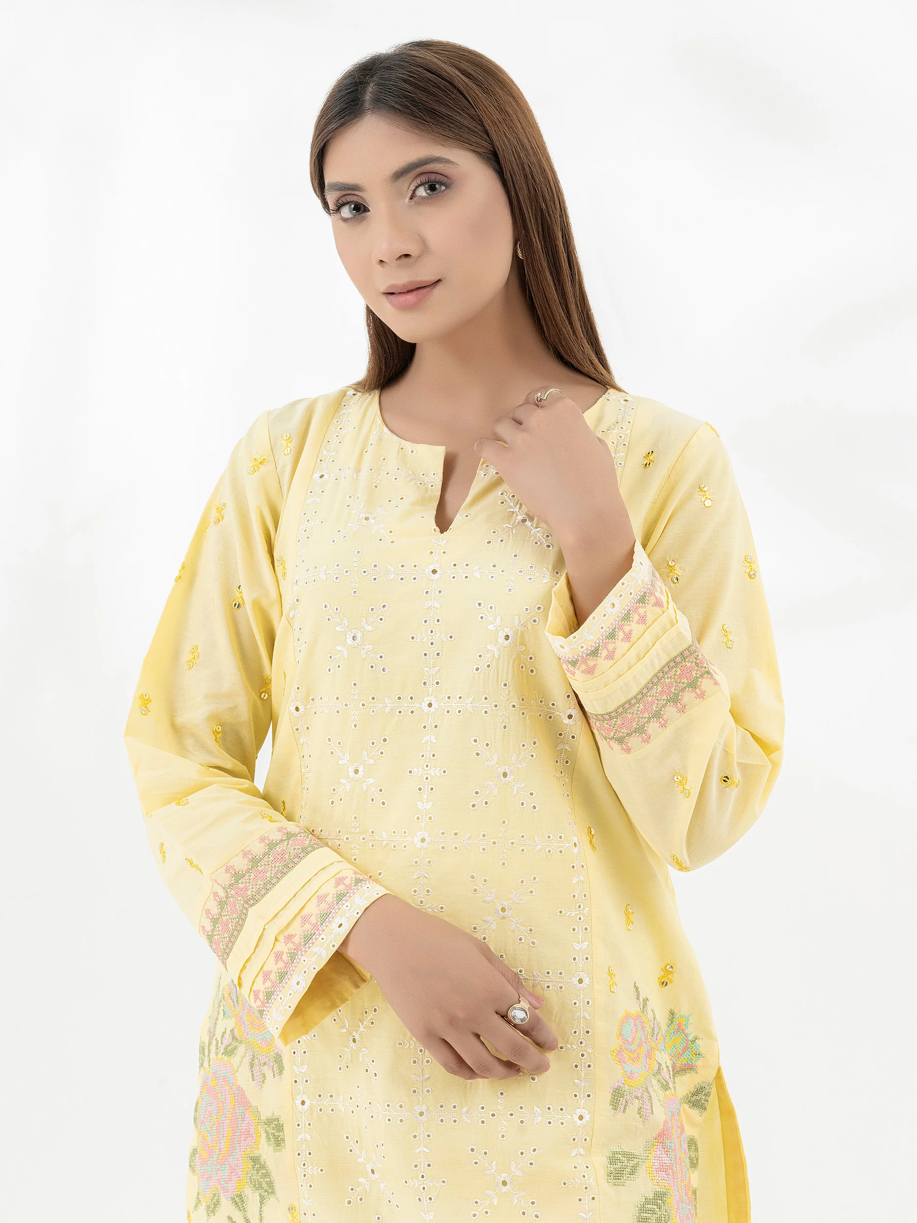Yarn Dyed Kurti-Embroidered (Pret) - Image 2