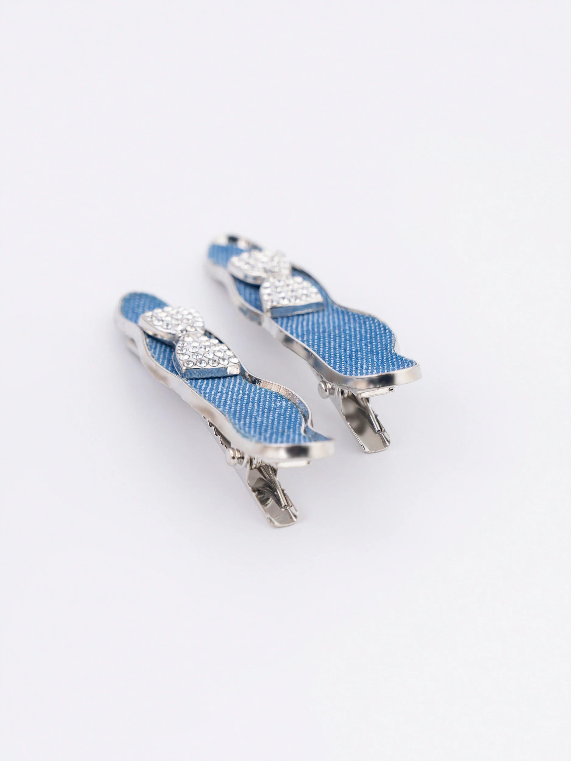 Denim Hair Clips - Image 3