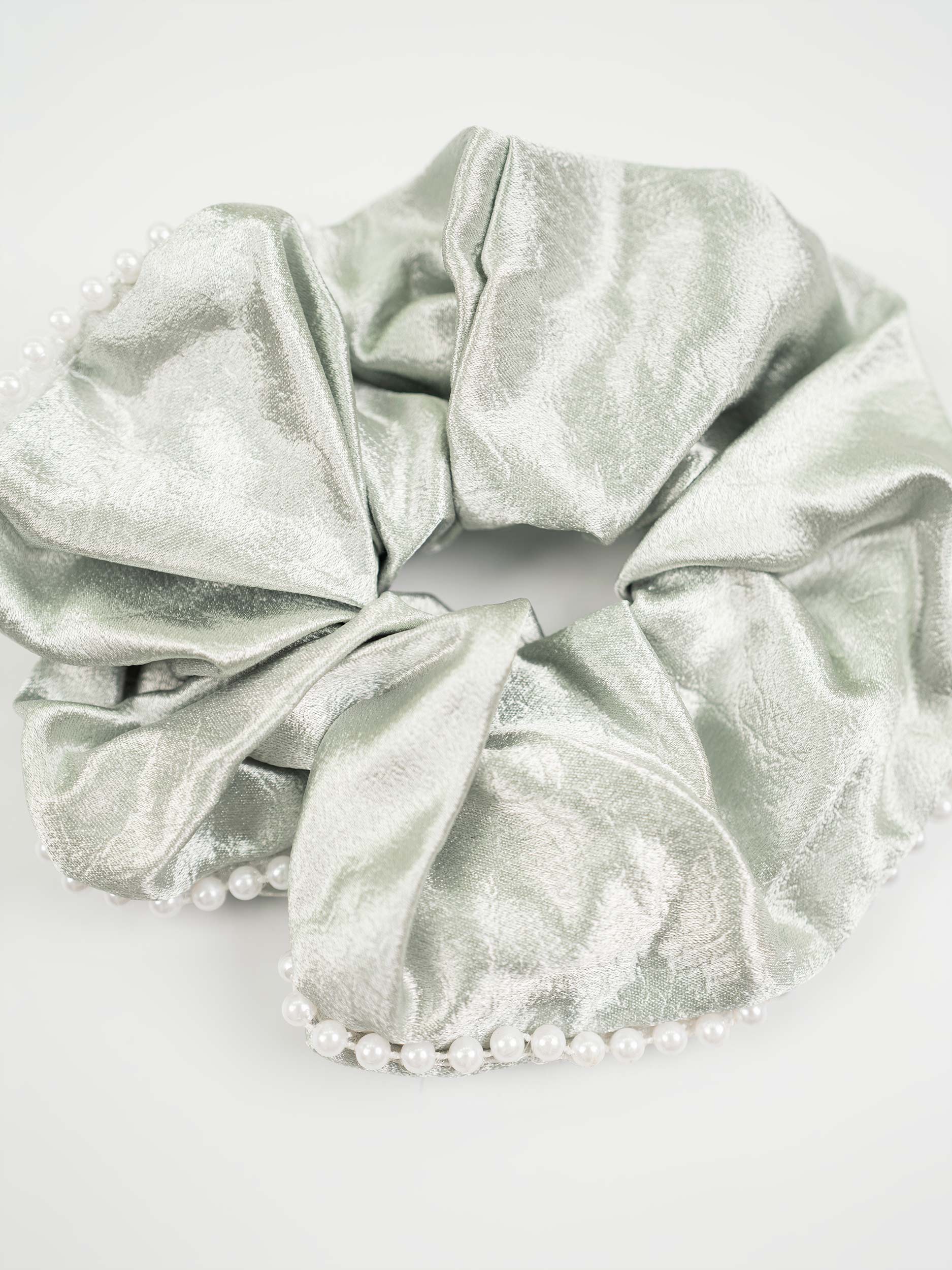 Pearl Trim Scrunchie - Image 3