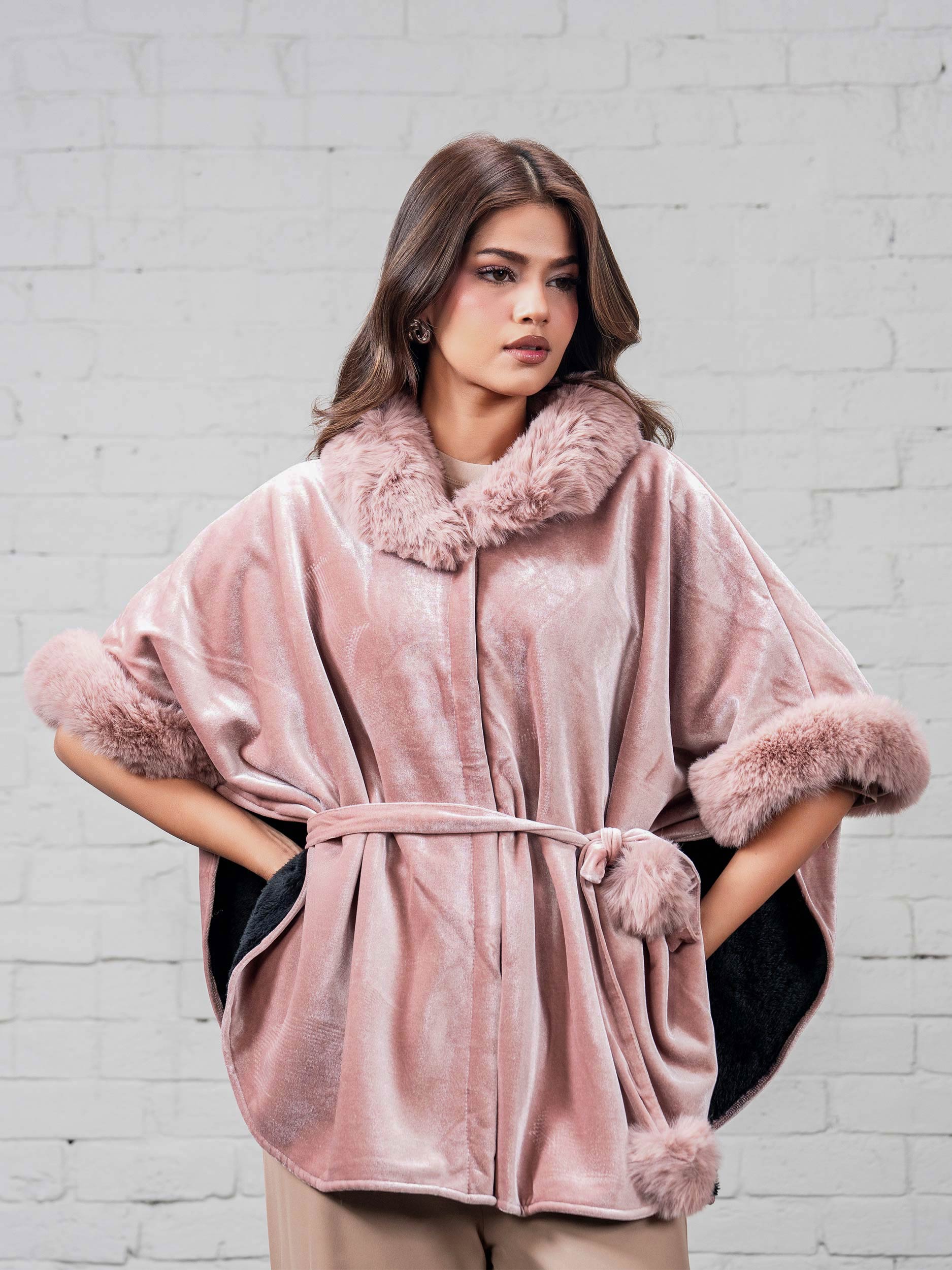 Velvet Fur Cape - Image 5
