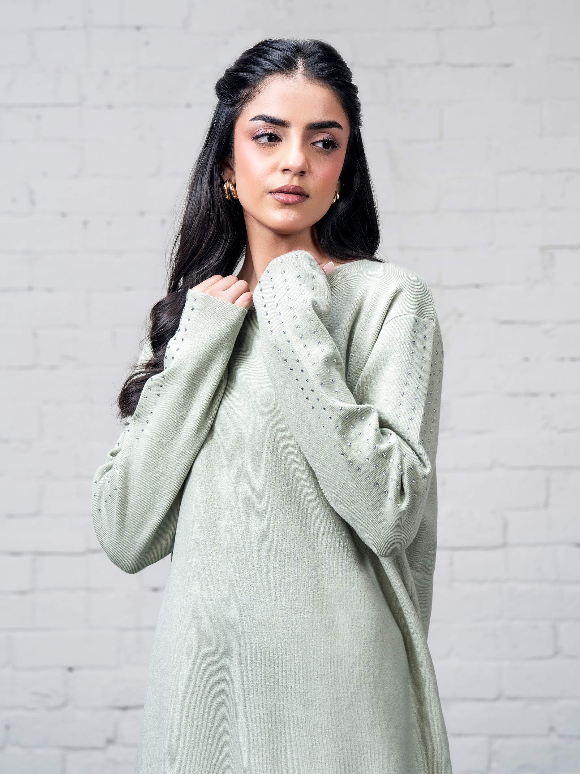 Knitted Co-ord Set- Embellished - Image 5