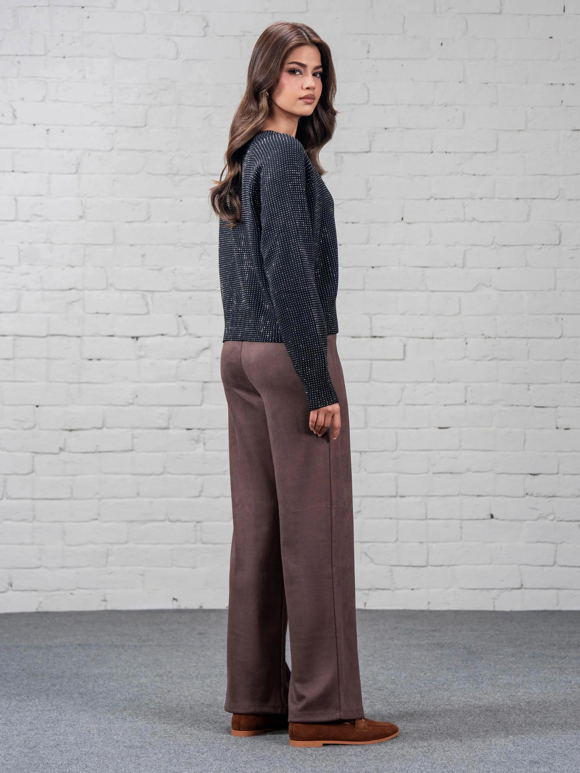 Woolen Cardigan- Embellished - Image 3