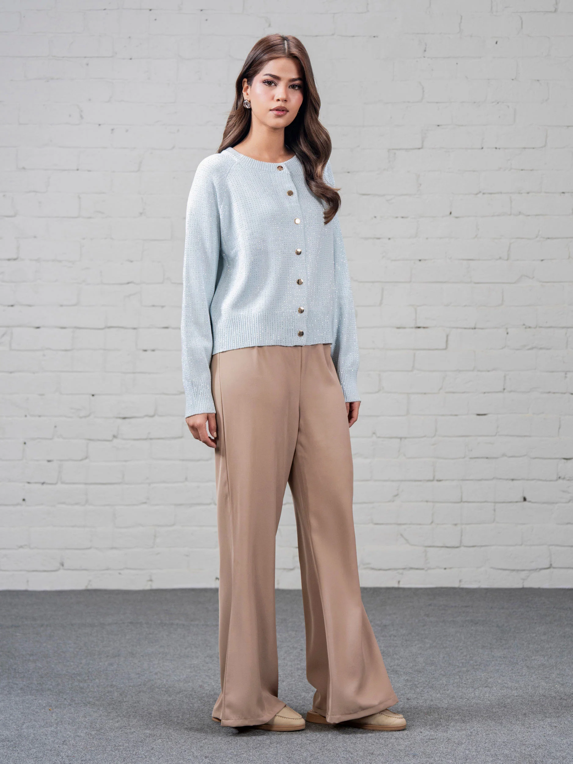 Woolen Cardigan- Embellished - Image 2
