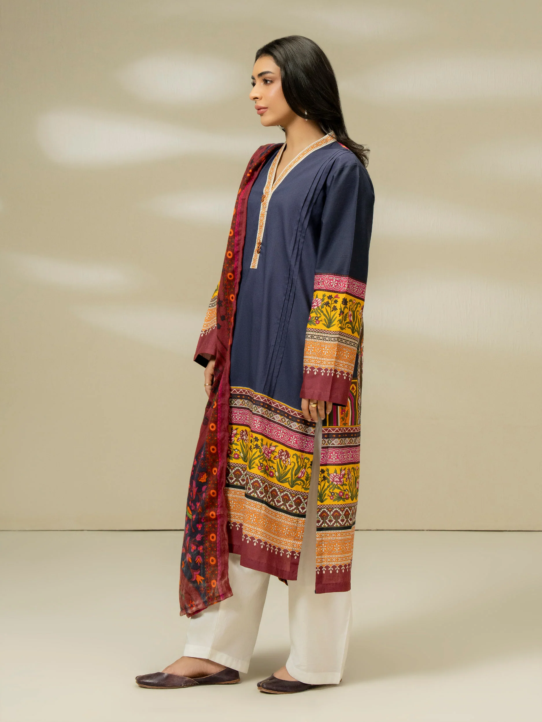 2 Piece Winter Cotton Suit-Printed (Pret) - Image 3