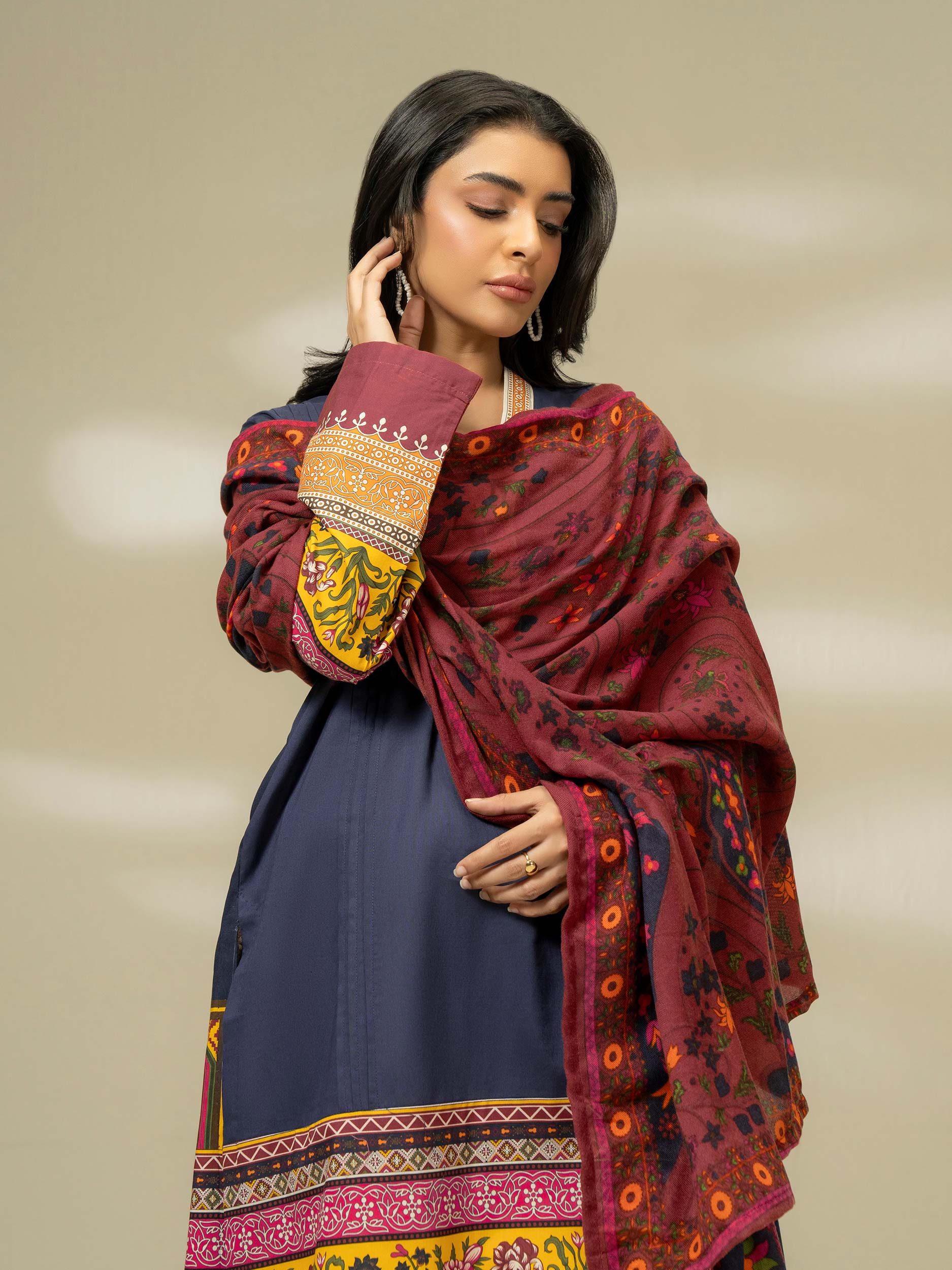 2 Piece Winter Cotton Suit-Printed (Pret) - Image 6