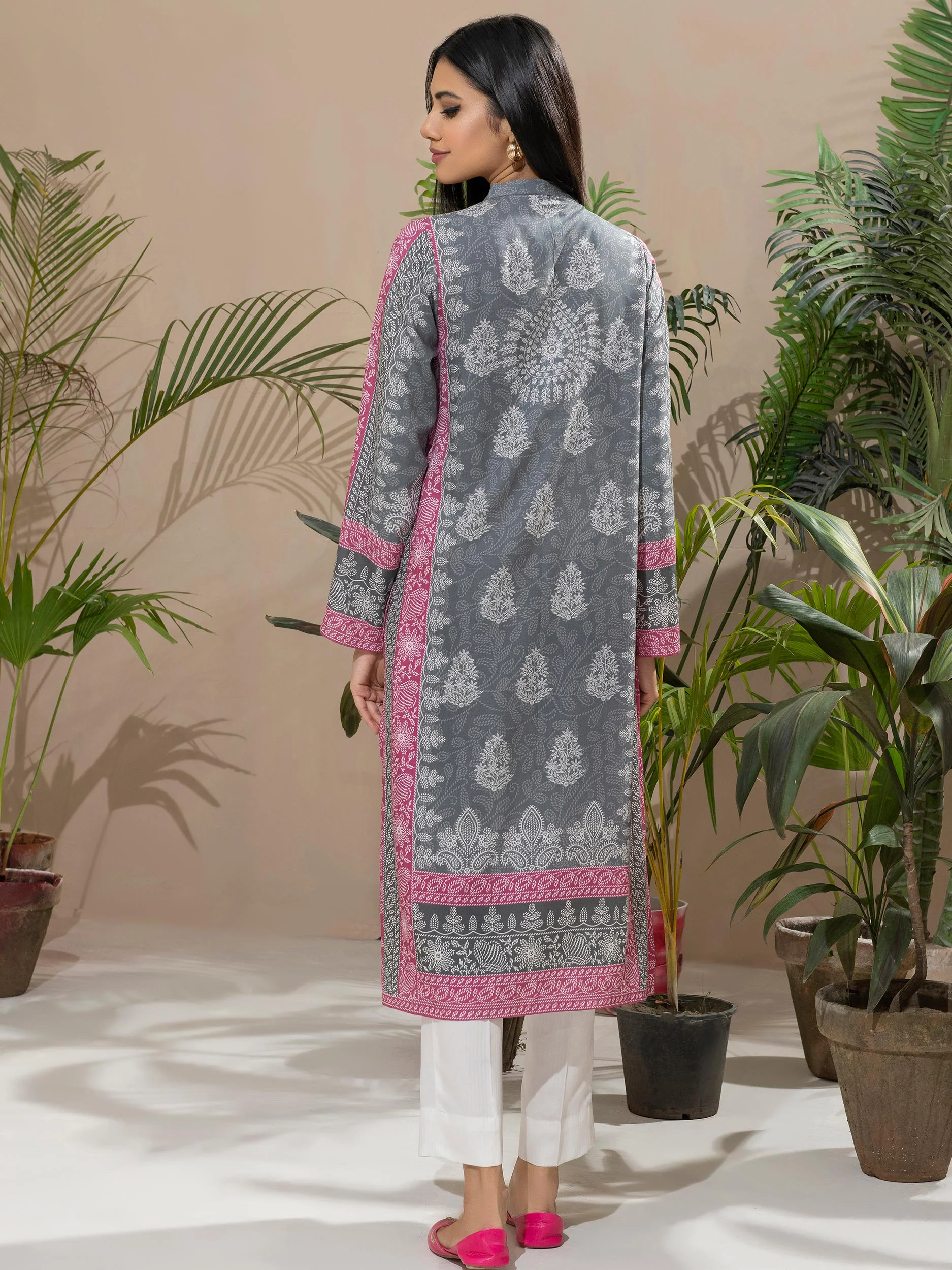 Linen Shirt-Printed (Unstitched) - Image 4