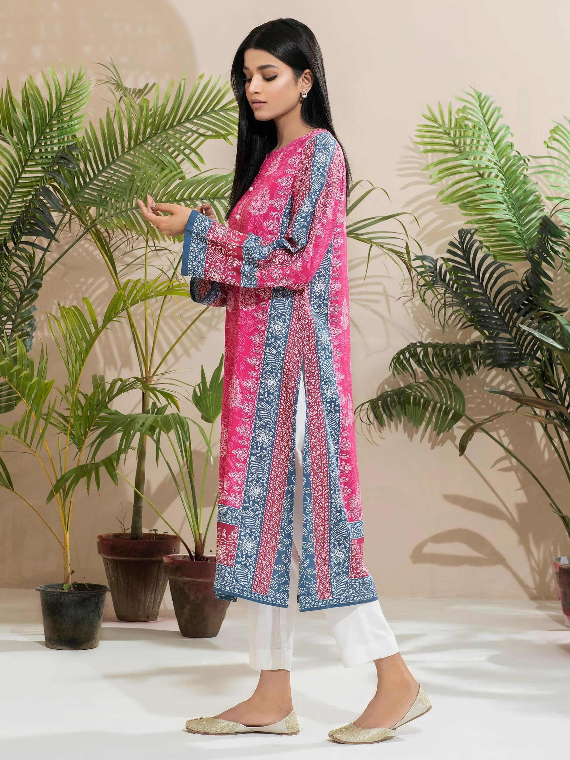 Linen Shirt-Printed (Unstitched) - Image 3