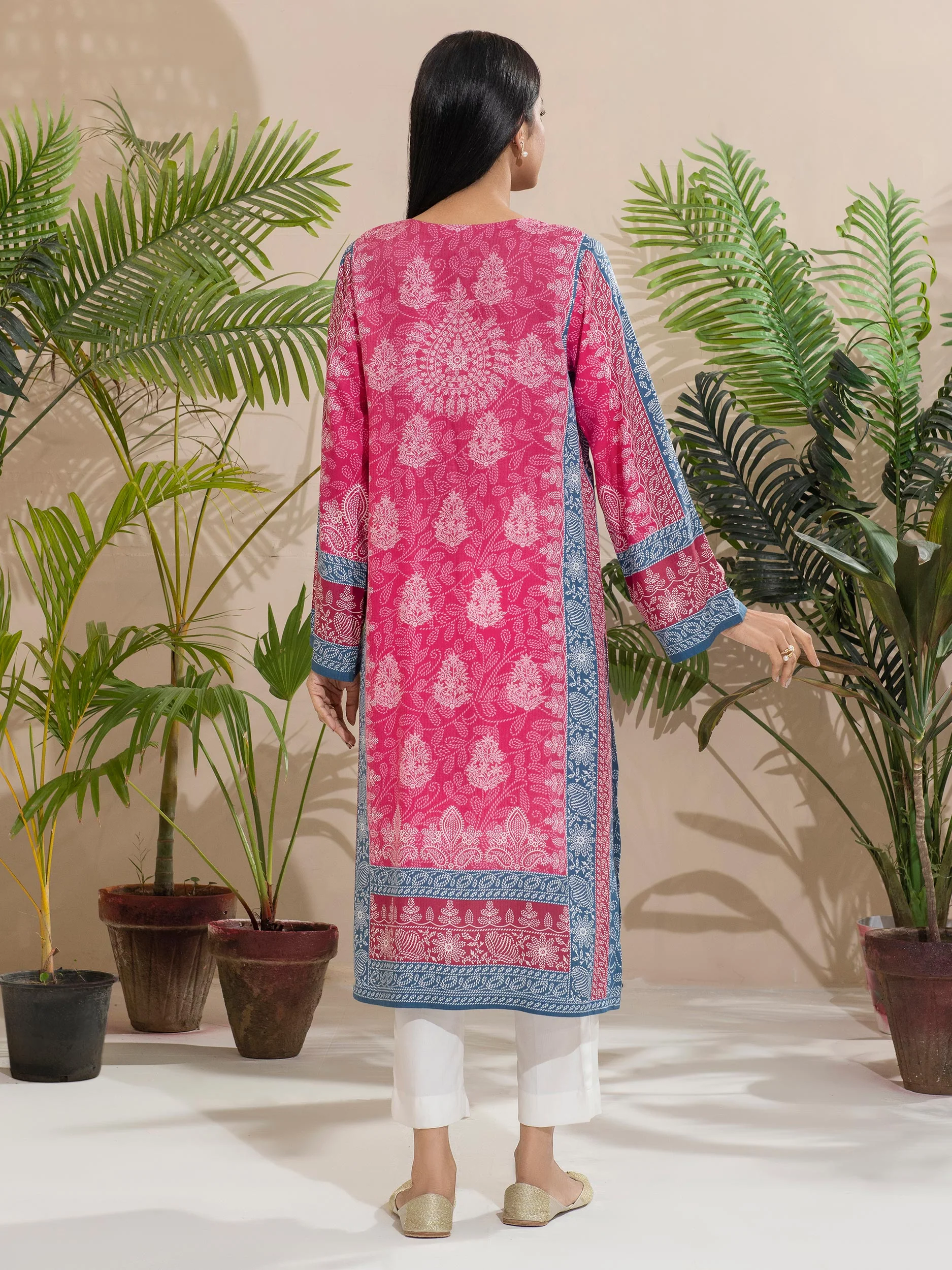 Linen Shirt-Printed (Unstitched) - Image 4