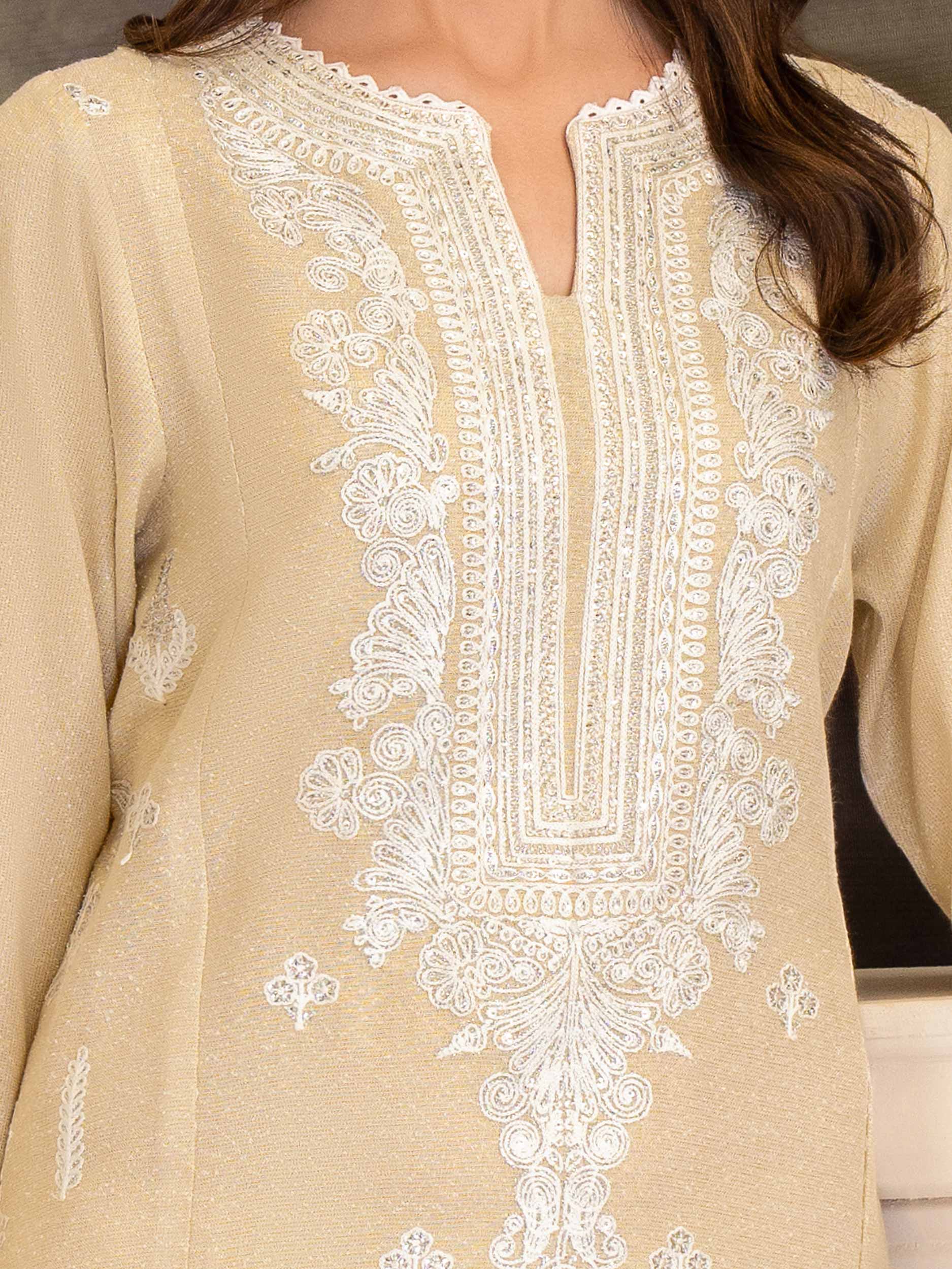 3 Piece Karandi Suit-Embroidered (Unstitched) - Image 6