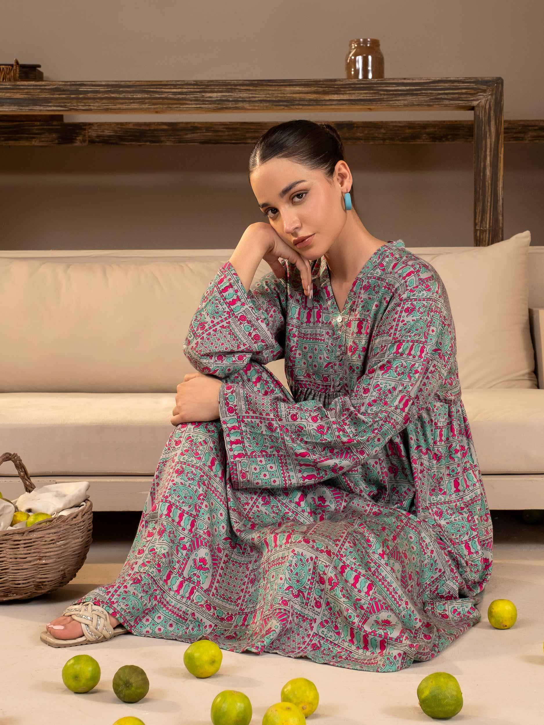 Linen Shirt-Printed (Unstitched) - Image 2