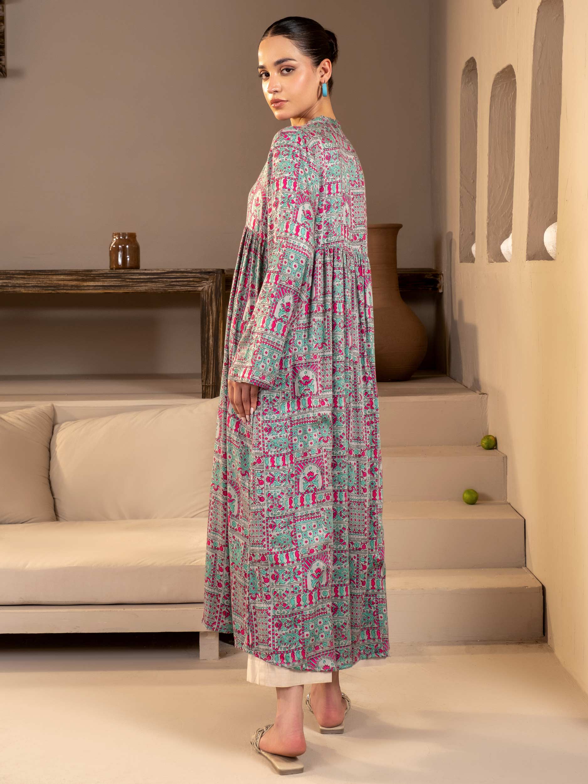 Linen Shirt-Printed (Unstitched) - Image 6