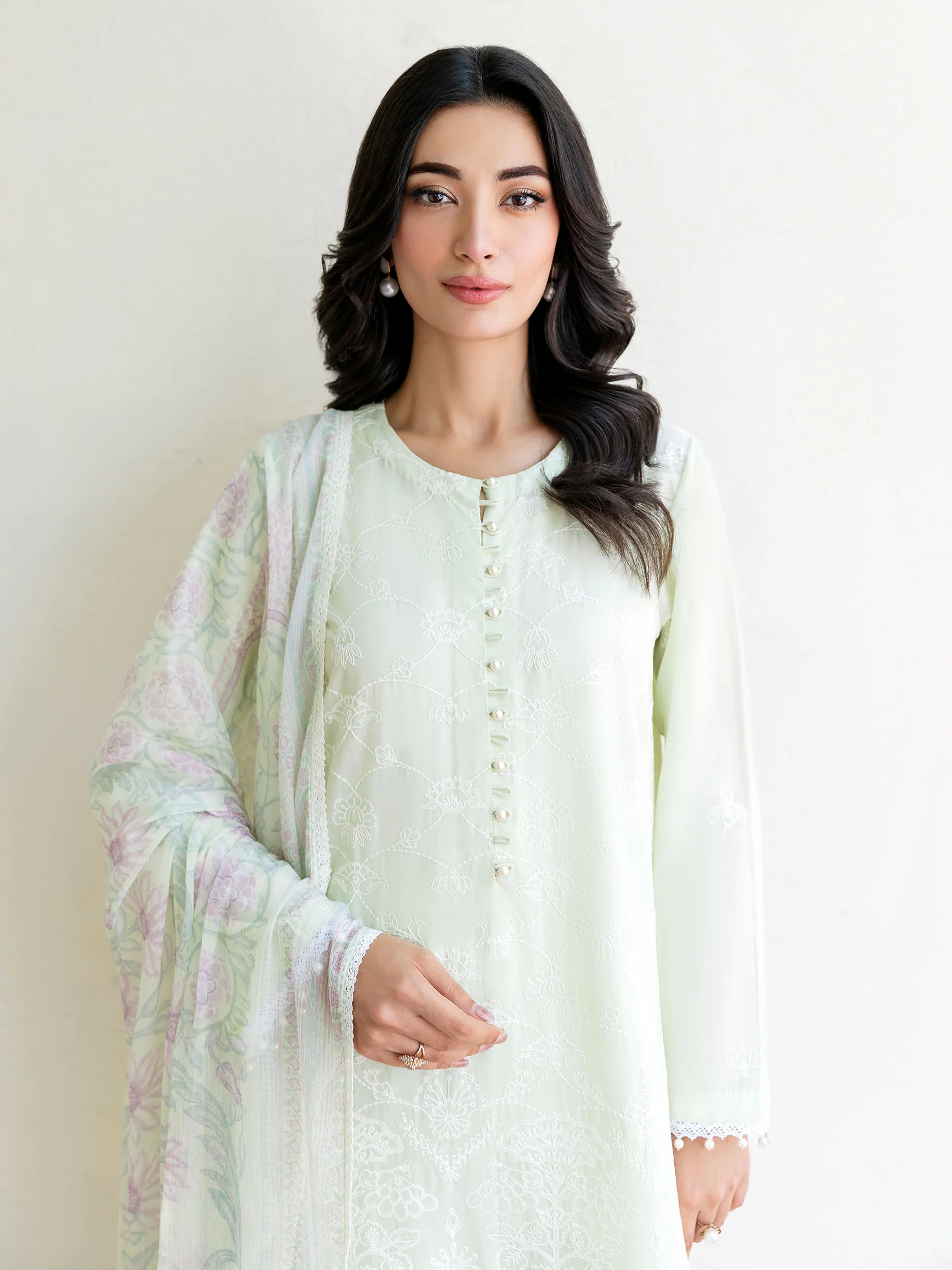 3 Piece Lawn Suit-Embroidered (Unstitched) - Image 4